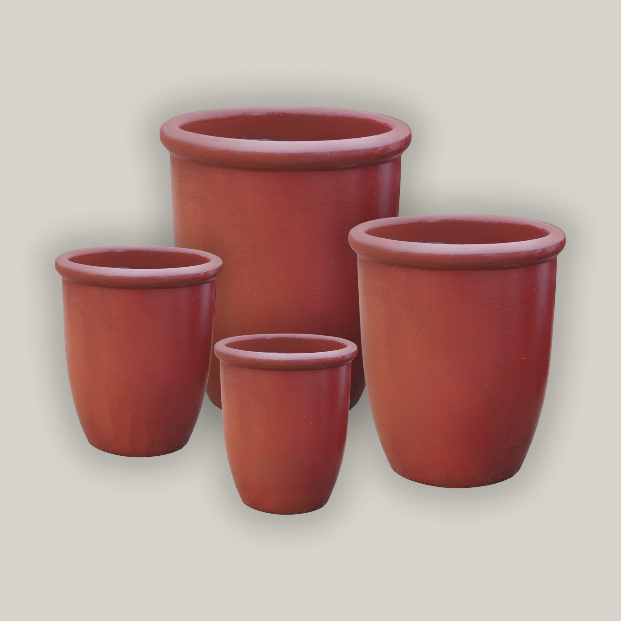 6026H44FS - Chili Red Cana Pot - FREE SHIPPING