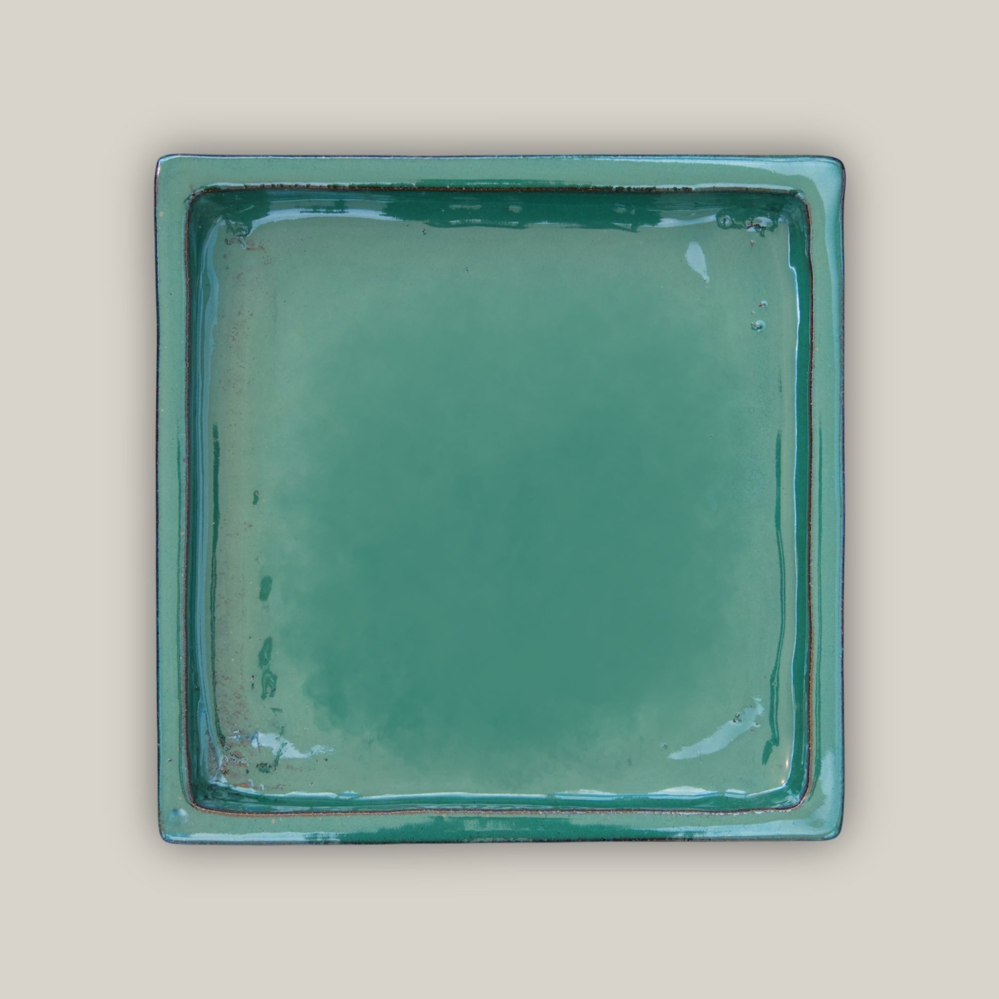 3127L5FS - Square | Jade Ceramic Plant Saucer | High Fired Ecofriendly Clay - Sizes 8"-15" - FREE SHIPPING
