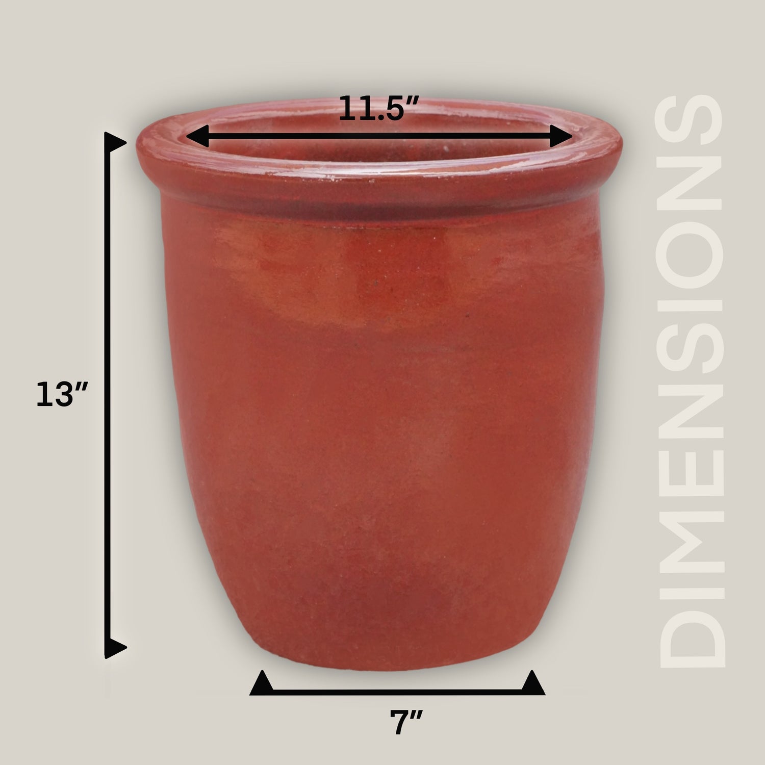 6026H44 - Chili Red Cana Pot