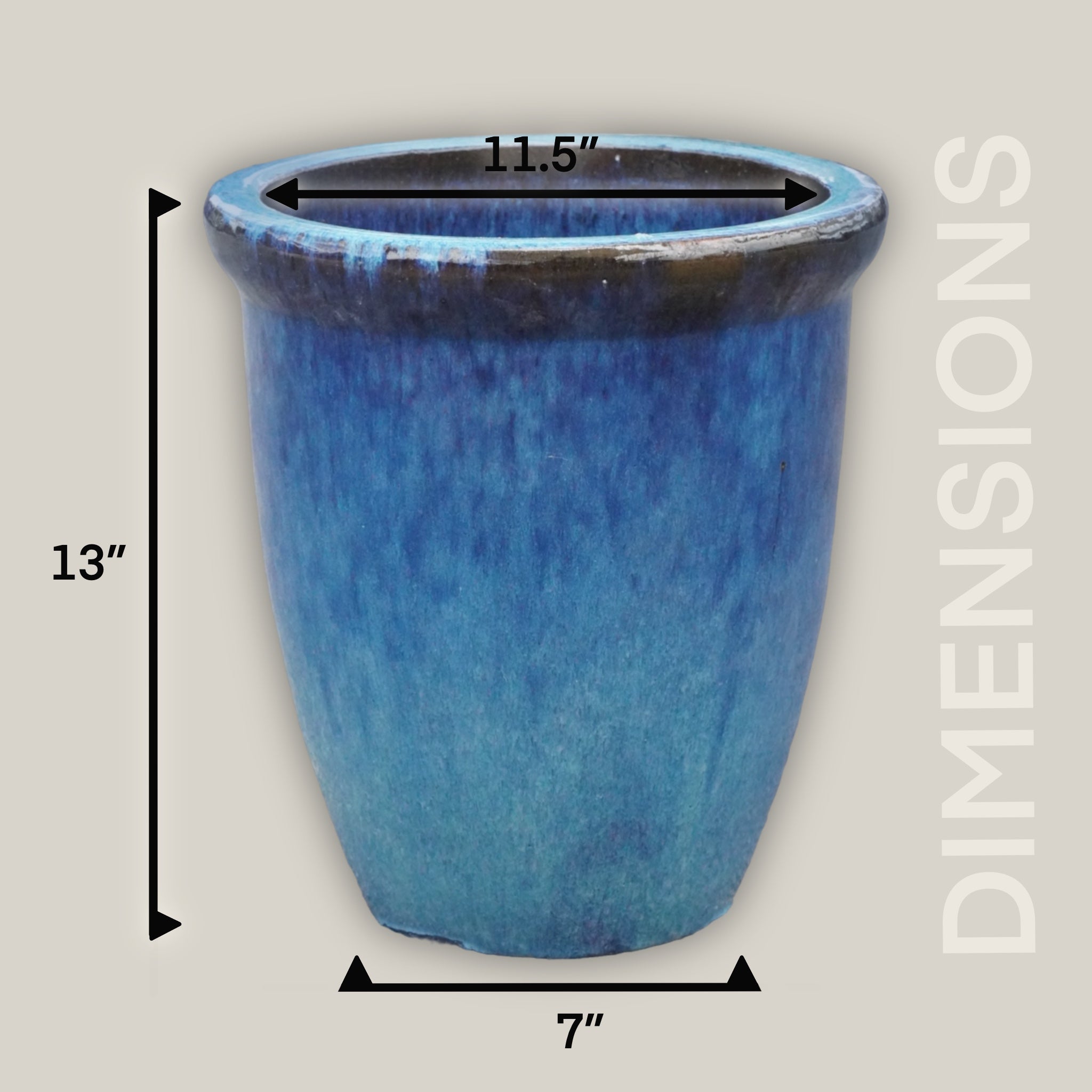 6026H1A - Turquoise Cana Pot
