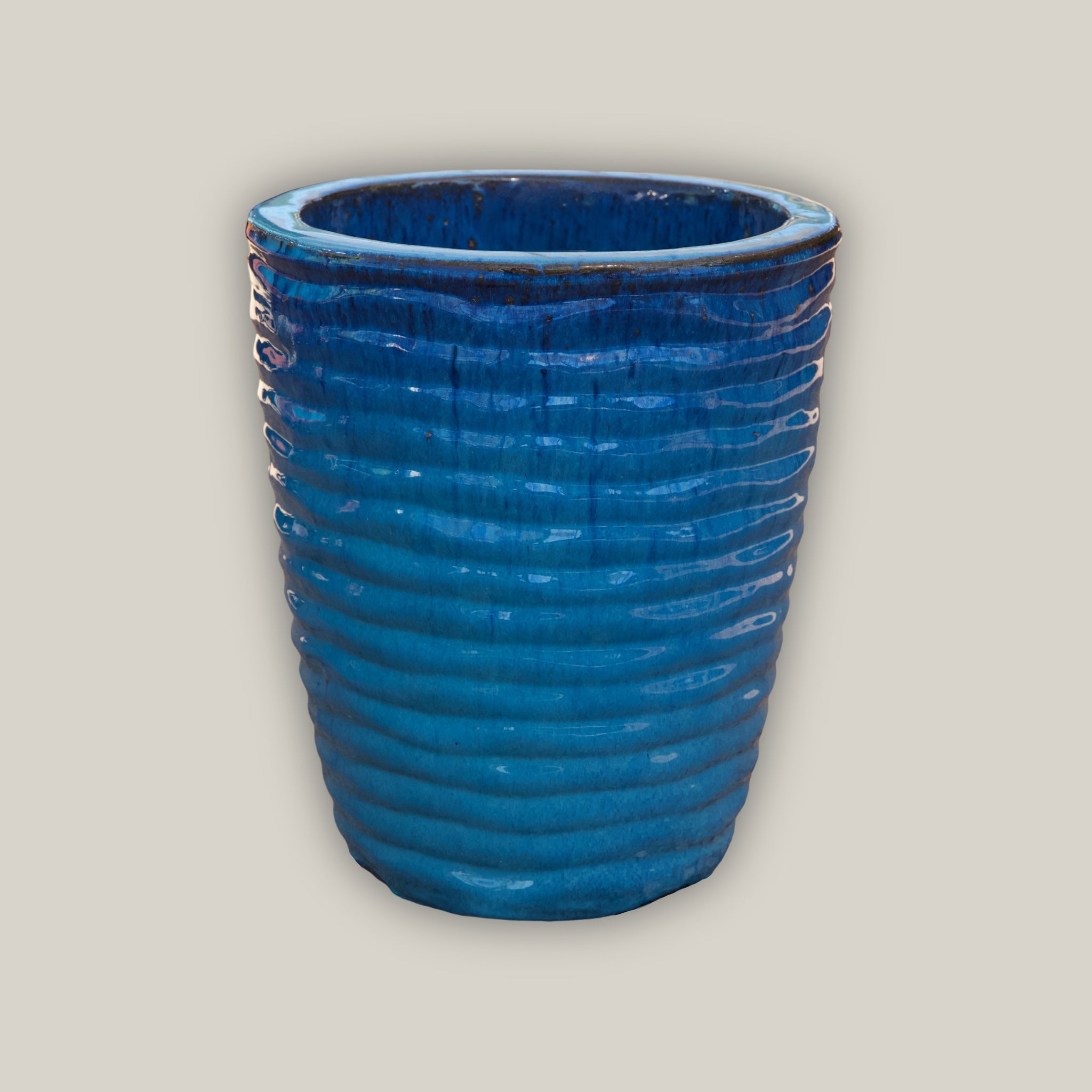 8036N19 - Marble Green Ripple Cone Pot