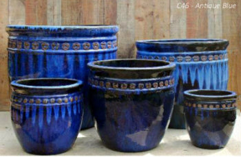 antique ceramic flower pots Antique Blue Ceramic Pot