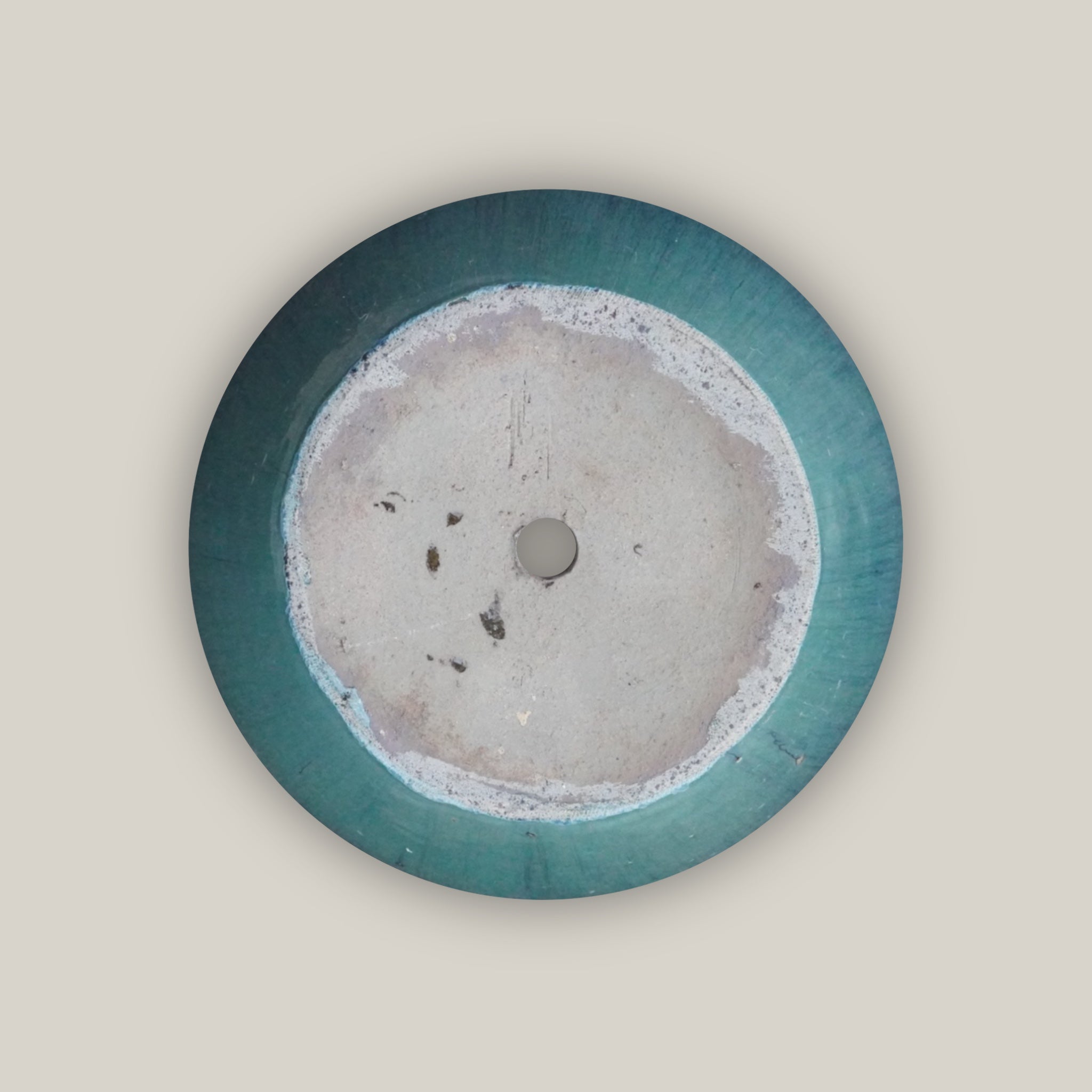 6110H1 - Turquoise Round Rim Bullet Planter