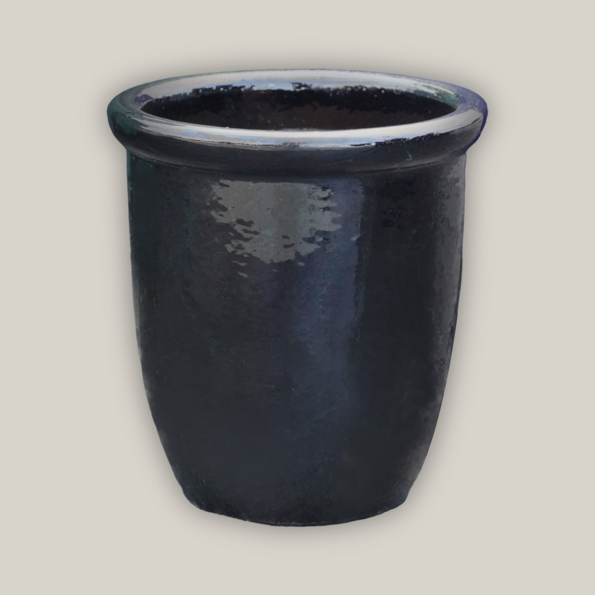 6026H34 - Glossy Black Cana Pot