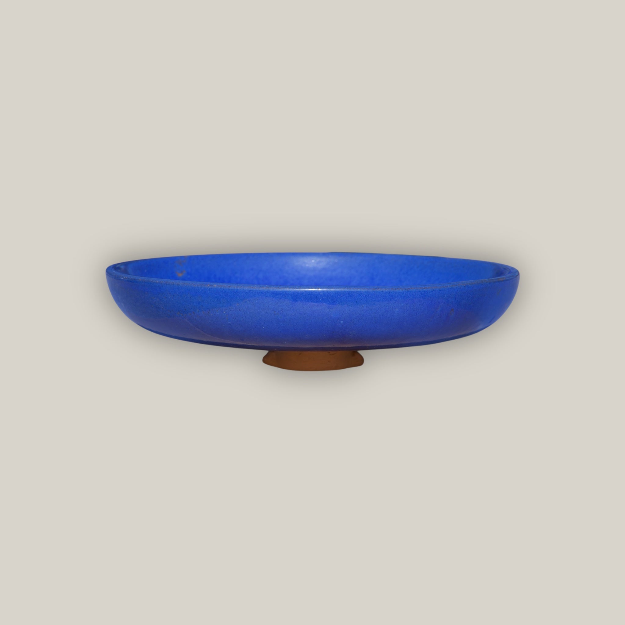 3106L17FS - Ceramic Bird Bath - Falling Blue Top - Black Stand