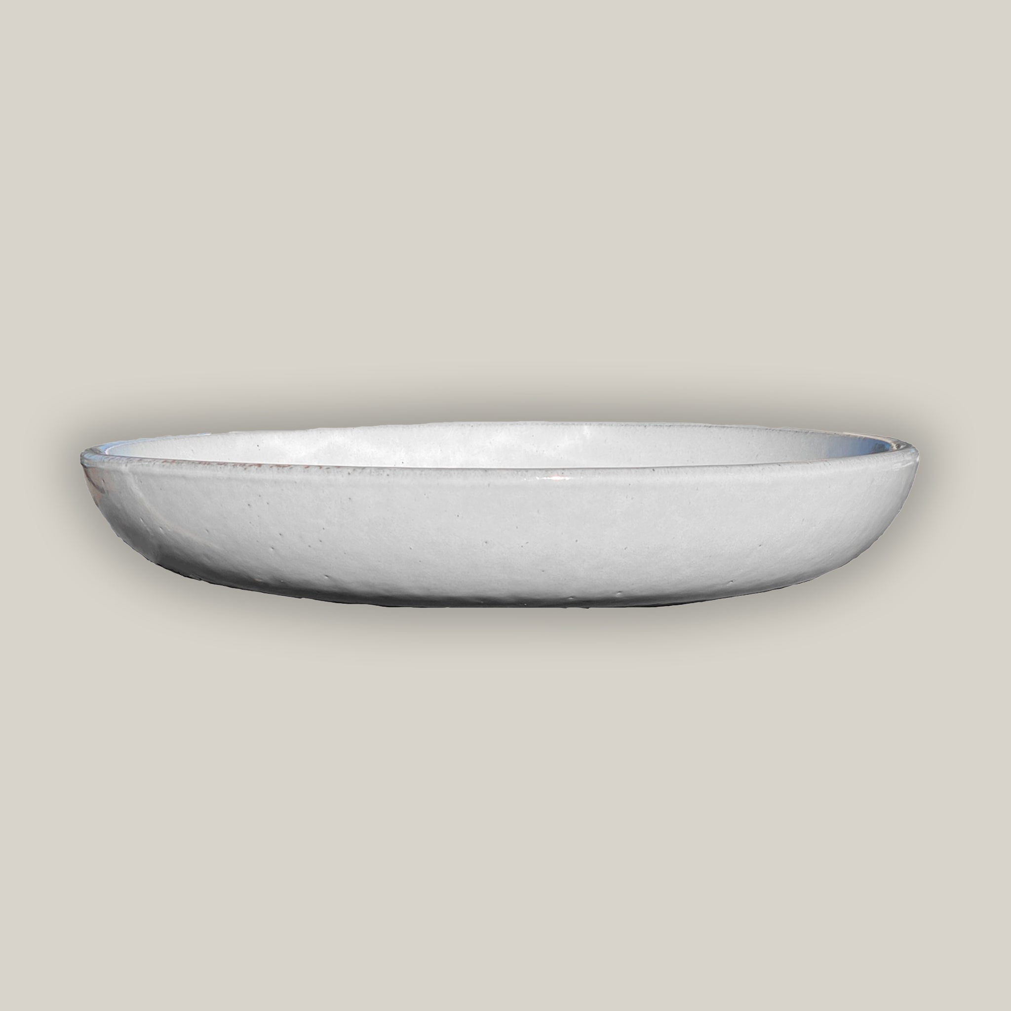 3106L4TF -Ceramic Bird Bath Bowl - White