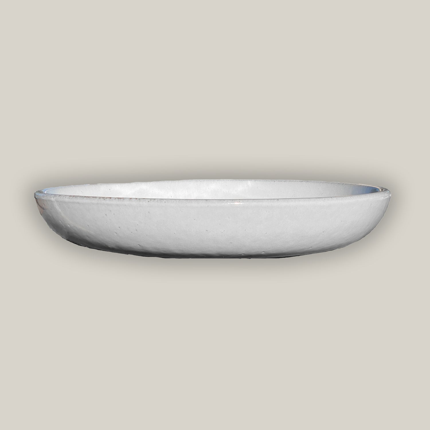 3106L4TFFS -Ceramic Bird Bath Bowl - White