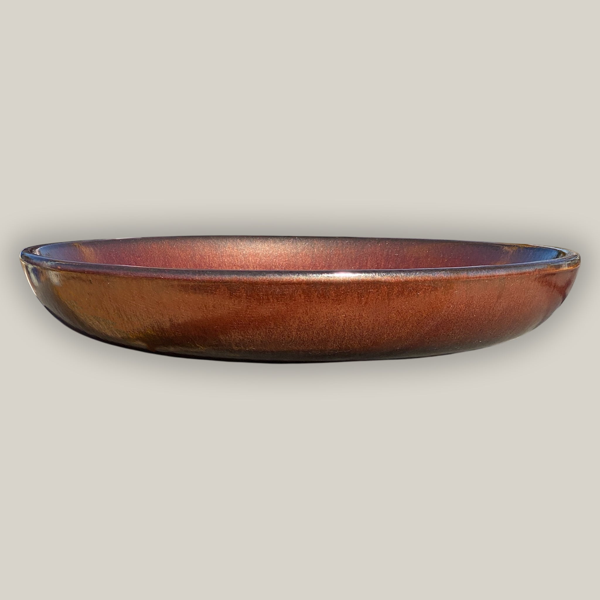 3106L9TFFS - Ceramic Bird Bath Bowl - Oxide