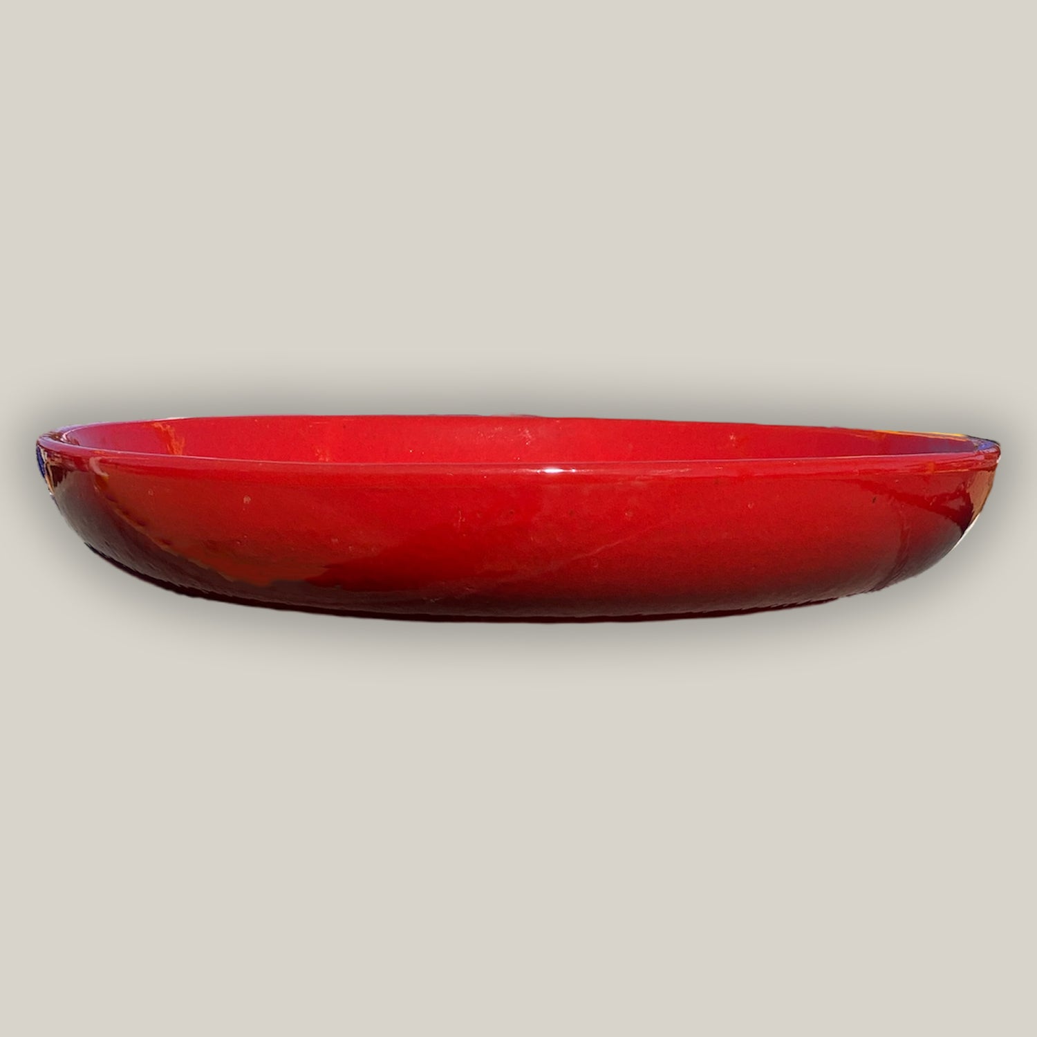 3106L14TFFS - Ceramic Bird Bath Bowl  - Bright Red