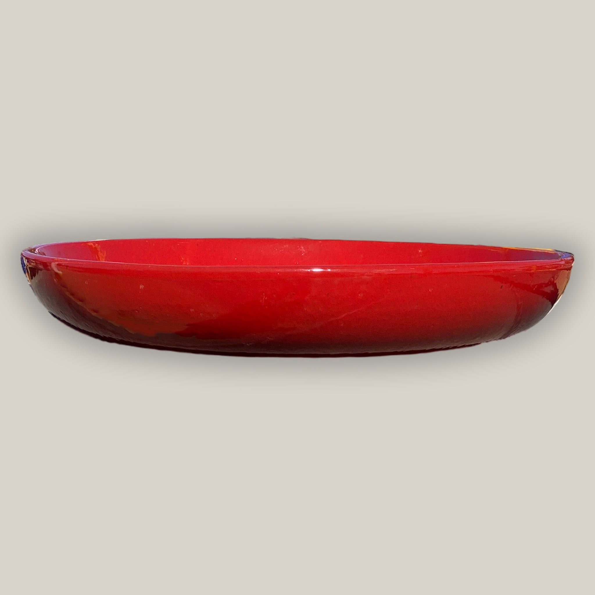 3106L14TFFS - Ceramic Bird Bath Bowl - Bright Red