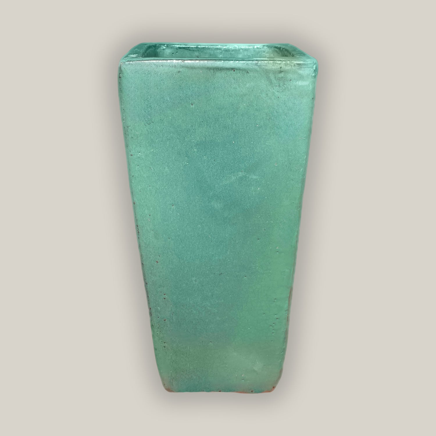 289M9 - Forest Green Tall Tapered Square Planter