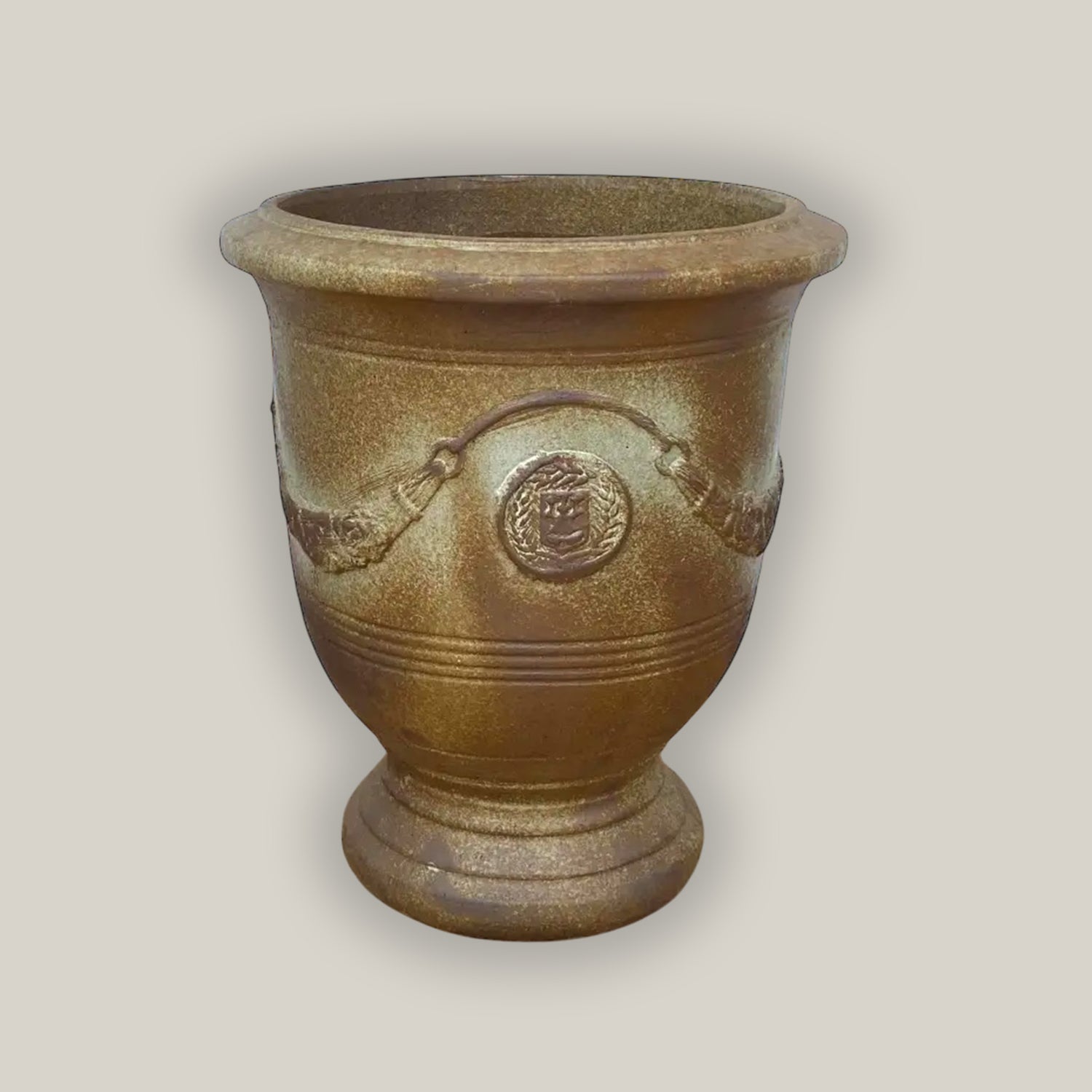3017L99 - Medallion Ceramic Urn Planter