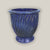 3080L15 - Dark Blue Ceramic Ridged Urn