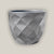 matte black ceramic geometric pot for plants