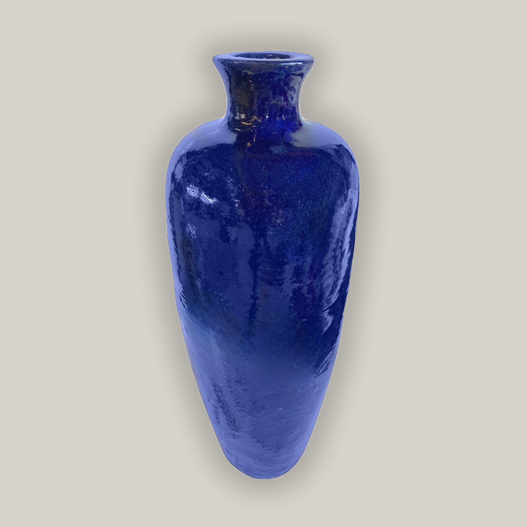 5111N8 - Blue Ceramic Tall Tapered Vase Pot