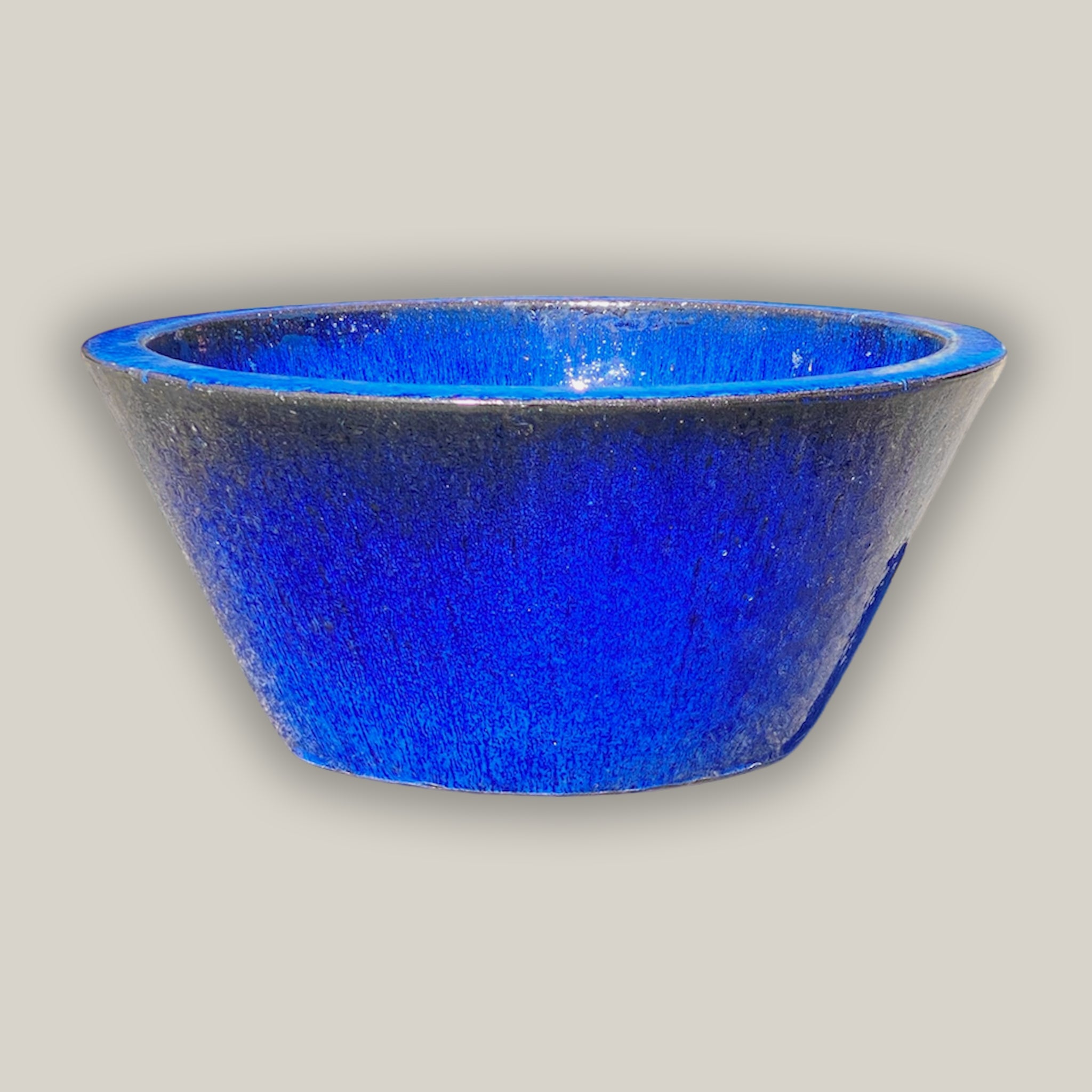 6028H47FS - Blue Low Cone Pot - FREE SHIPPING