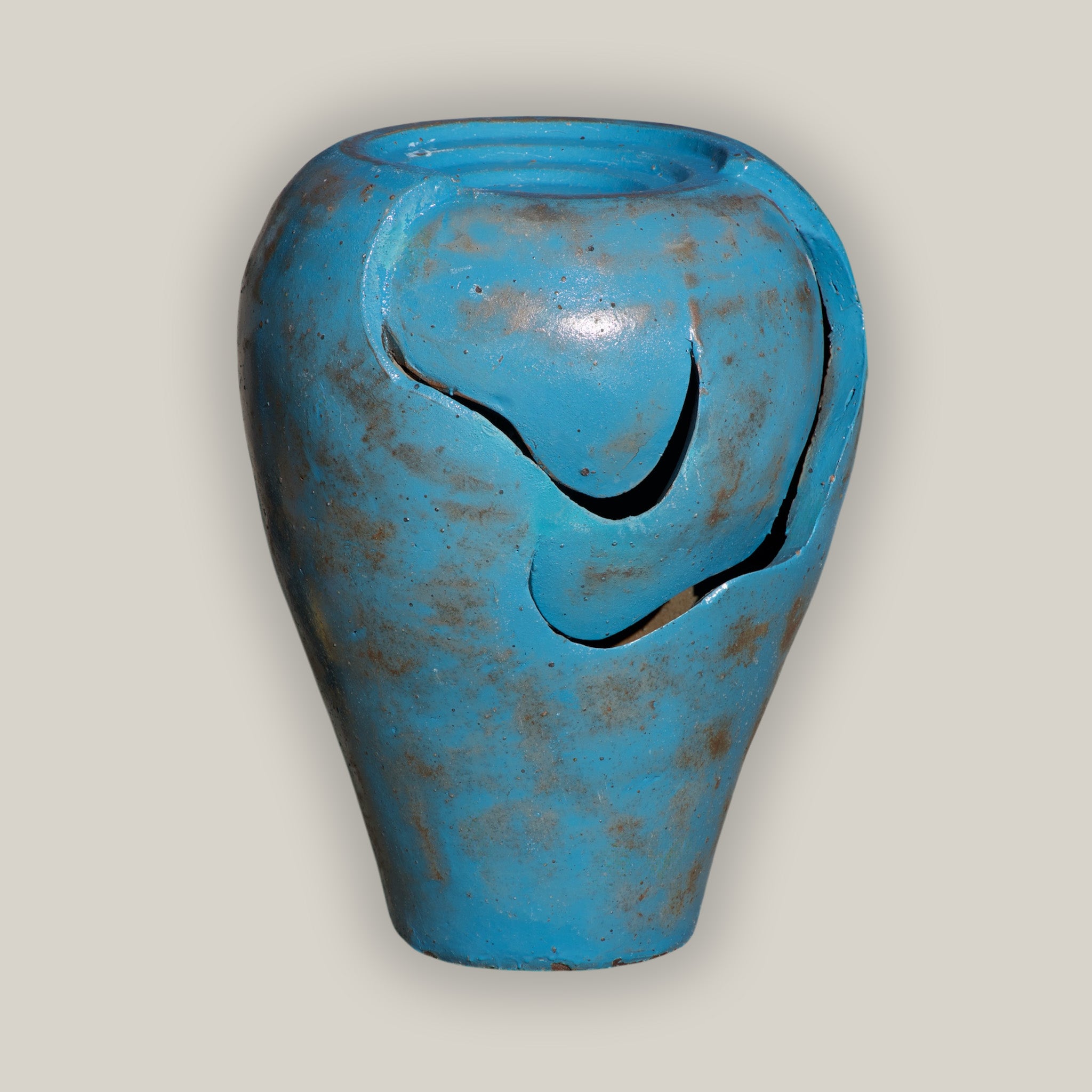 604WFR1 - Antique Aqua Multi-Tiered Ceramic Echo Fountain
