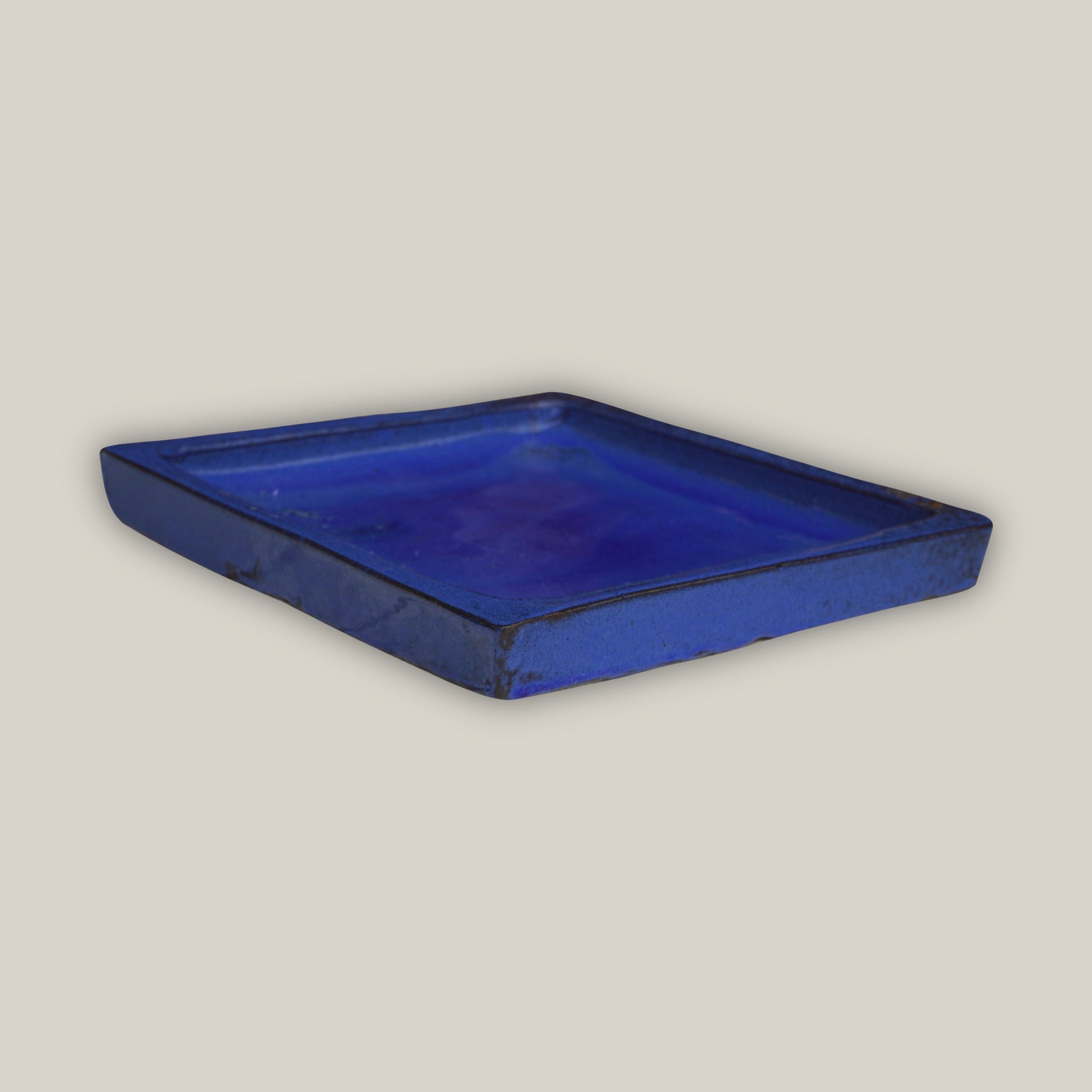 Double Blue Square Saucer