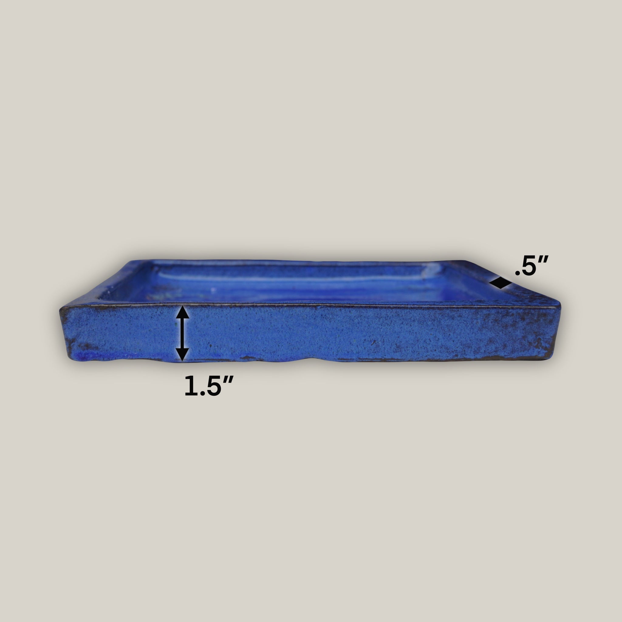 Double Blue Square Saucer