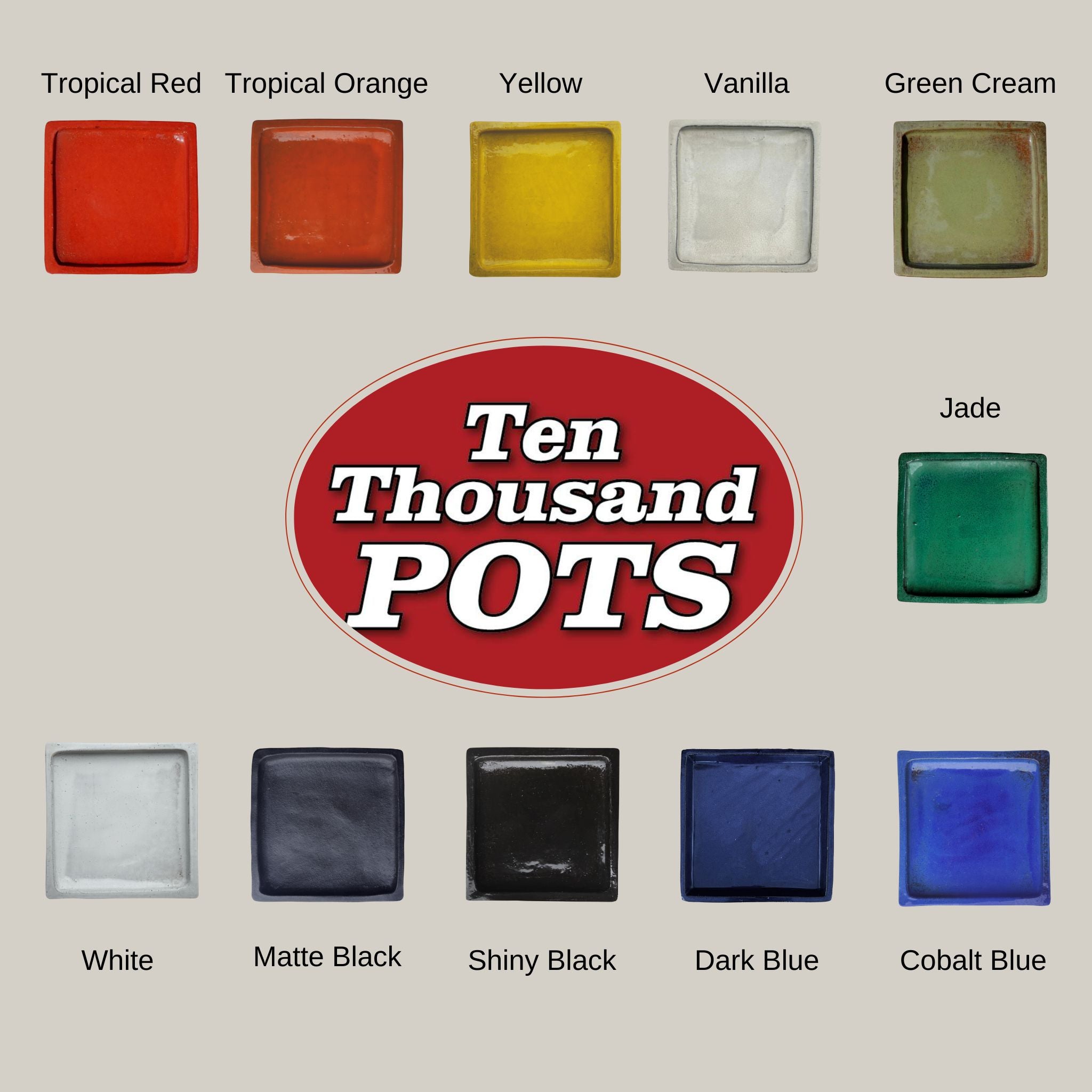 3127L9FS - Square | Oxide Ceramic Plant Saucer | High Fired Ecofriendly Clay - Sizes 8"-15"