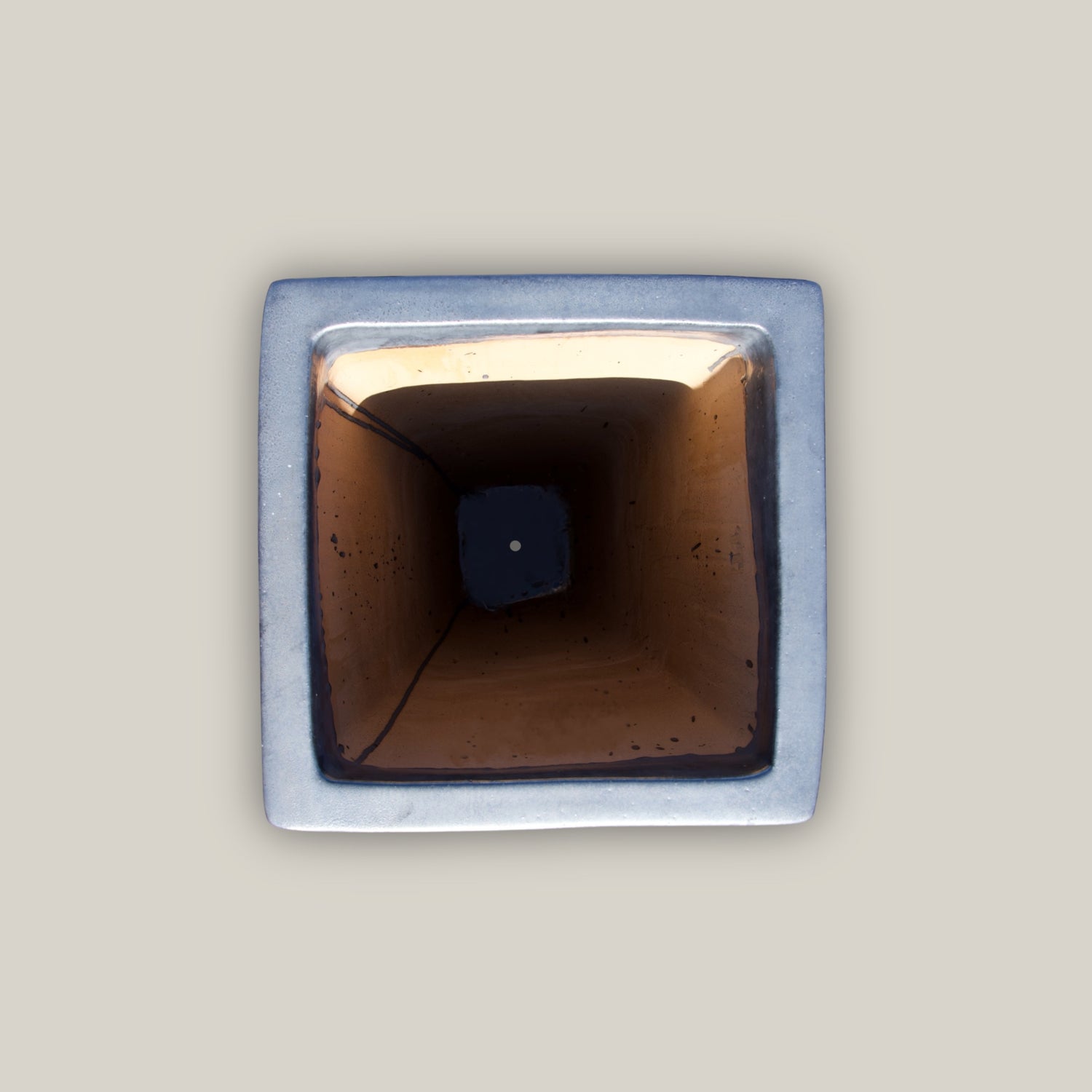 6018H33 - Matte Black Square Wedge Planter