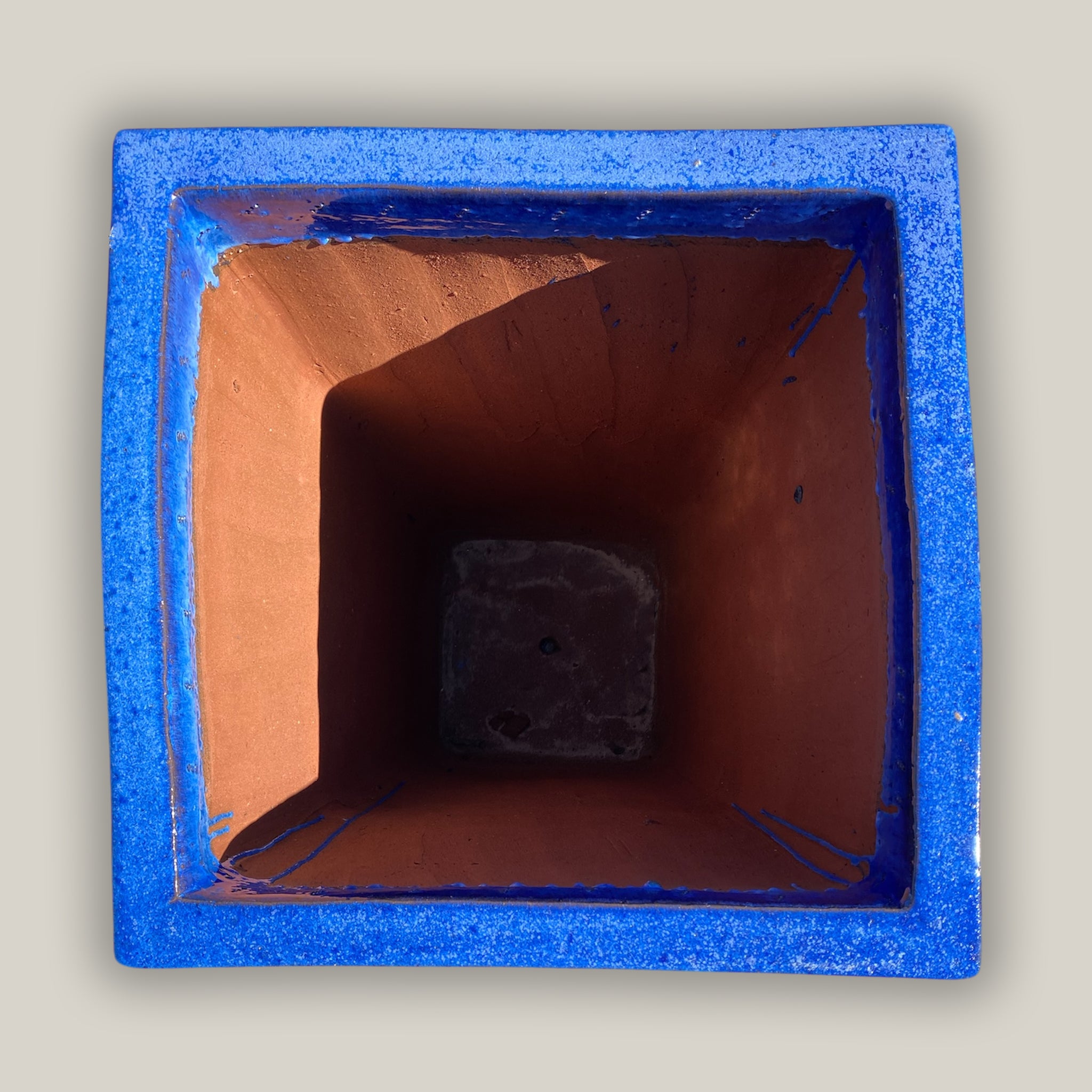 6018H47 -Blue Square Wedge Planter