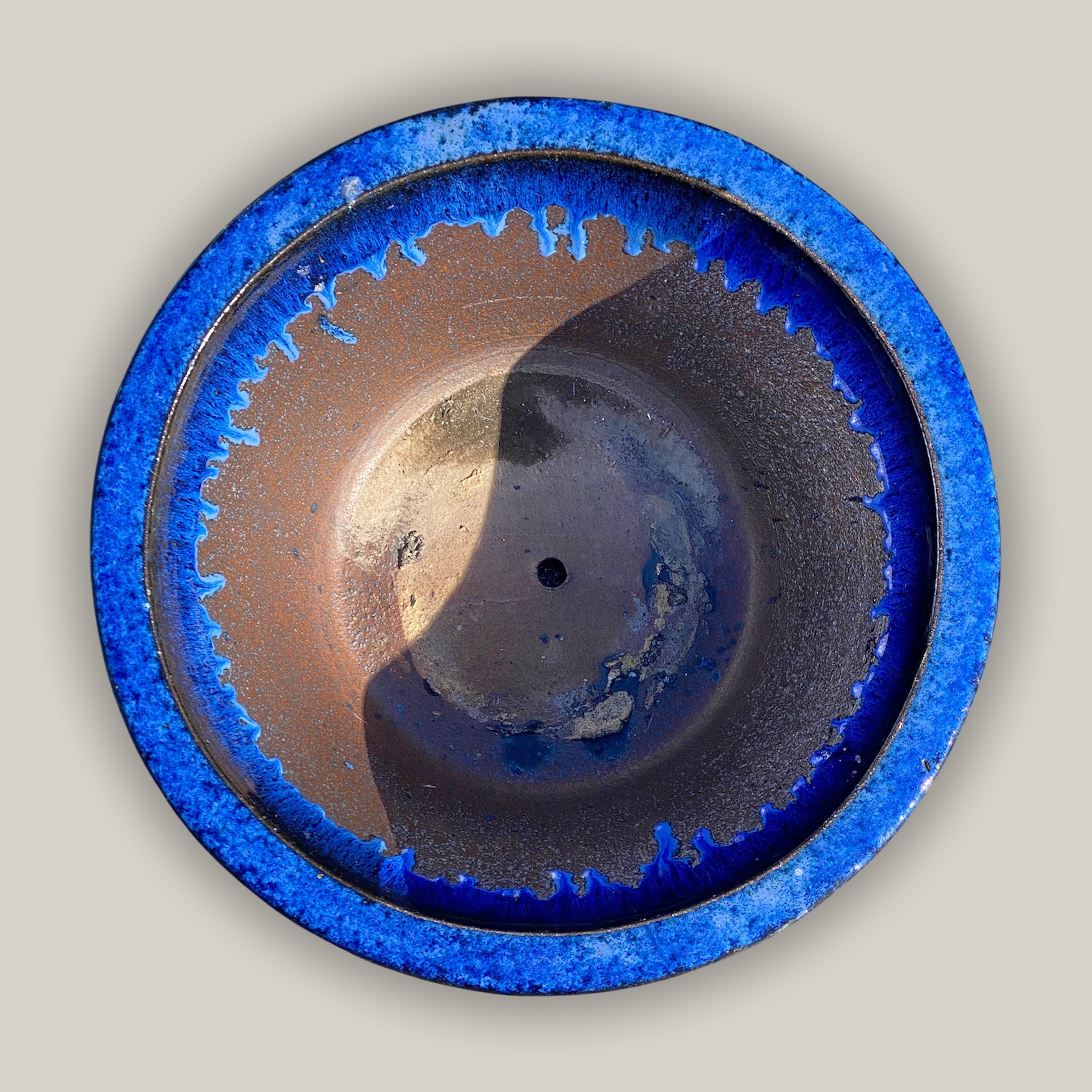 6028H47FS - Blue Low Cone Pot - FREE SHIPPING