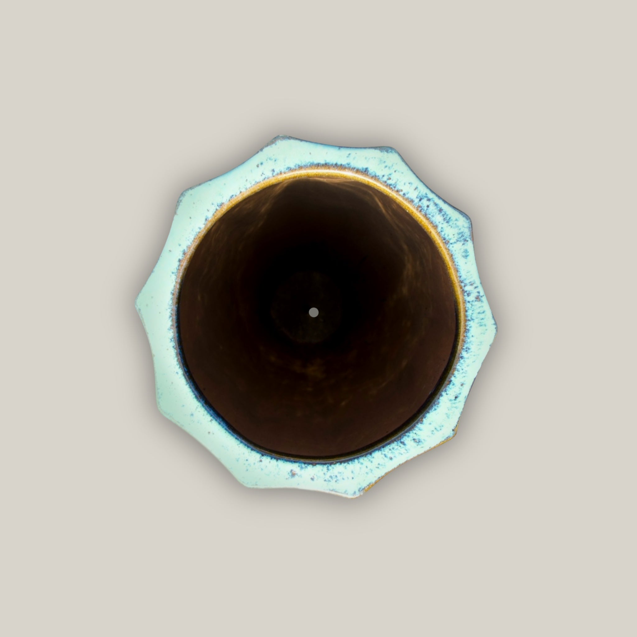 6077H52 - Turquoise/Blue Star Fruit Planter