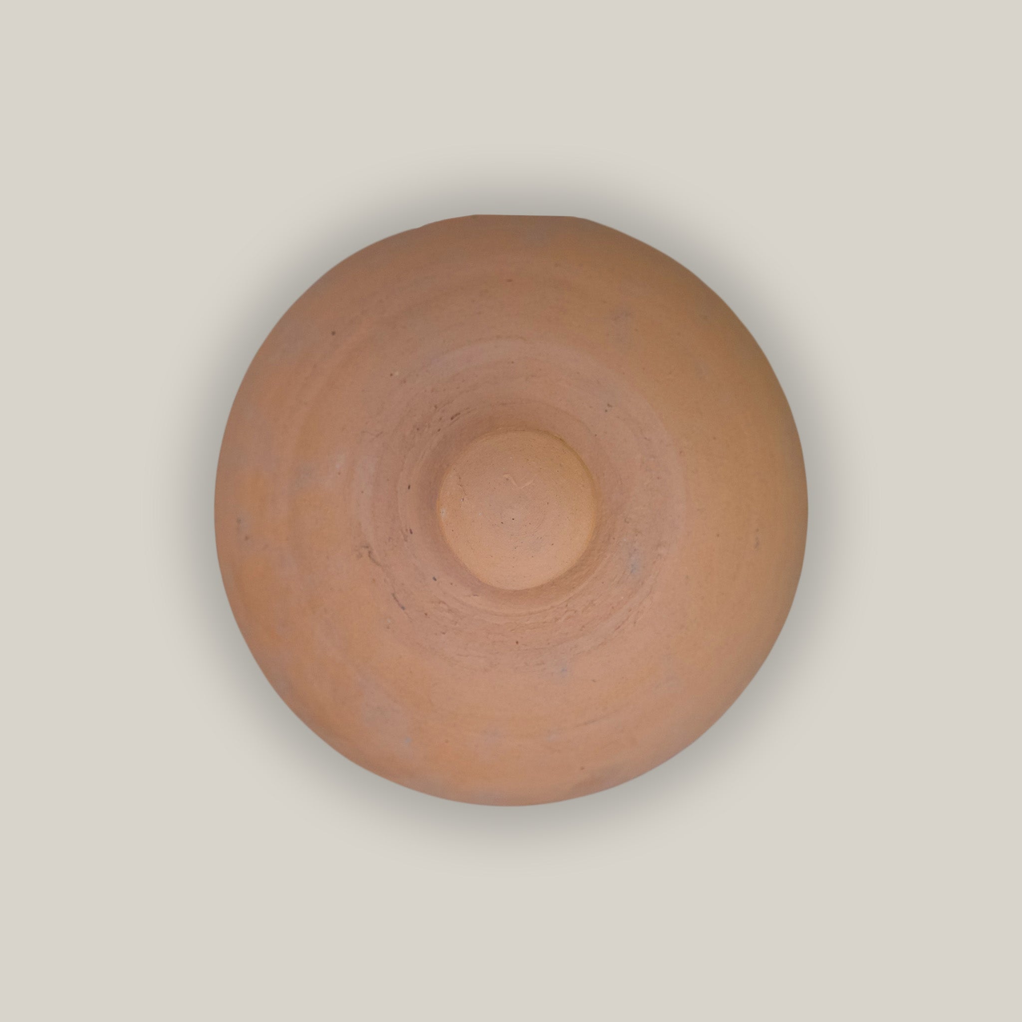 Top view of Terracotta bird house with natural rustic finish