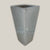 Tall white ceramic planter with glossy square wedge design
