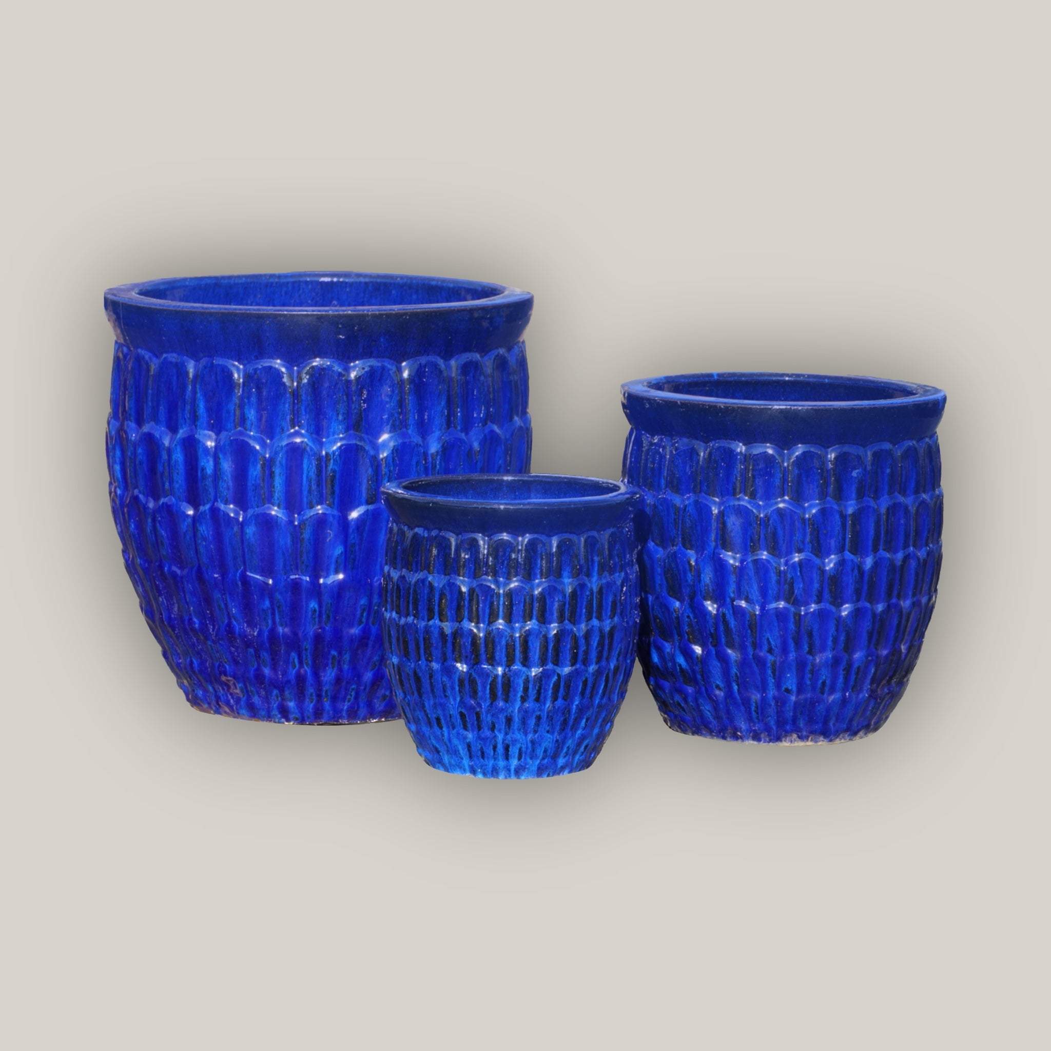 6051H47FS - Blue Dragon Scale Pot - FREE SHIPPING