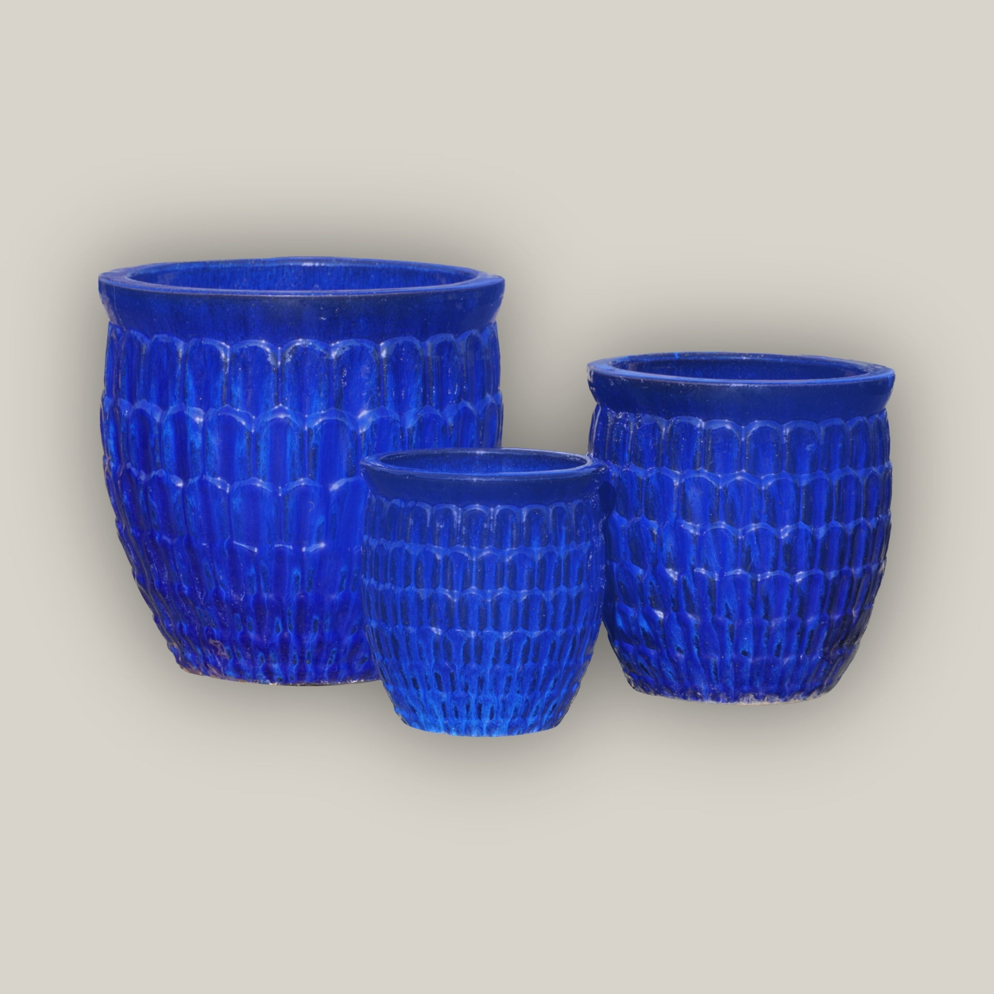 6051H47FS - Blue Dragon Scale Pot - FREE SHIPPING