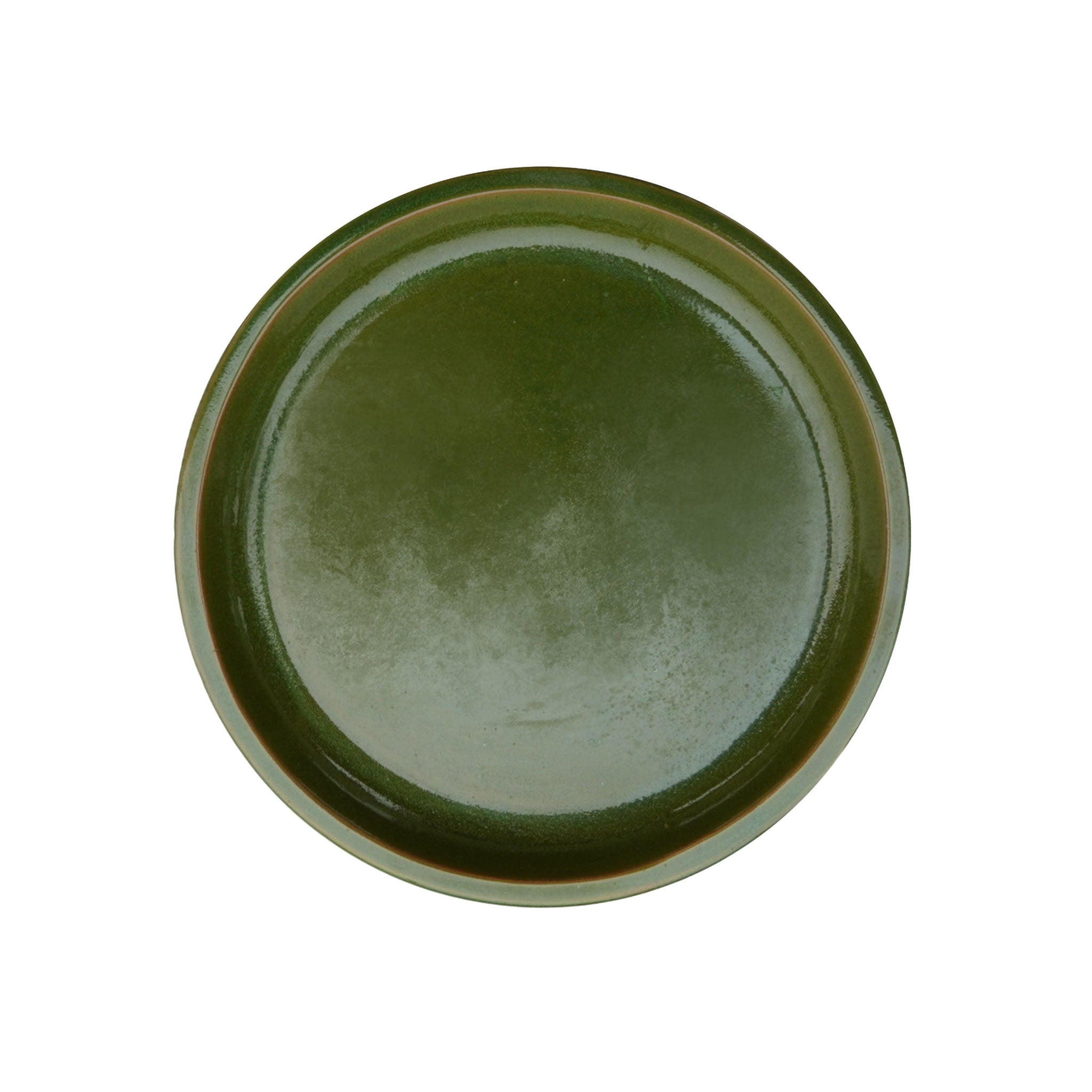 Round Apple Green Ceramic Plant Saucer