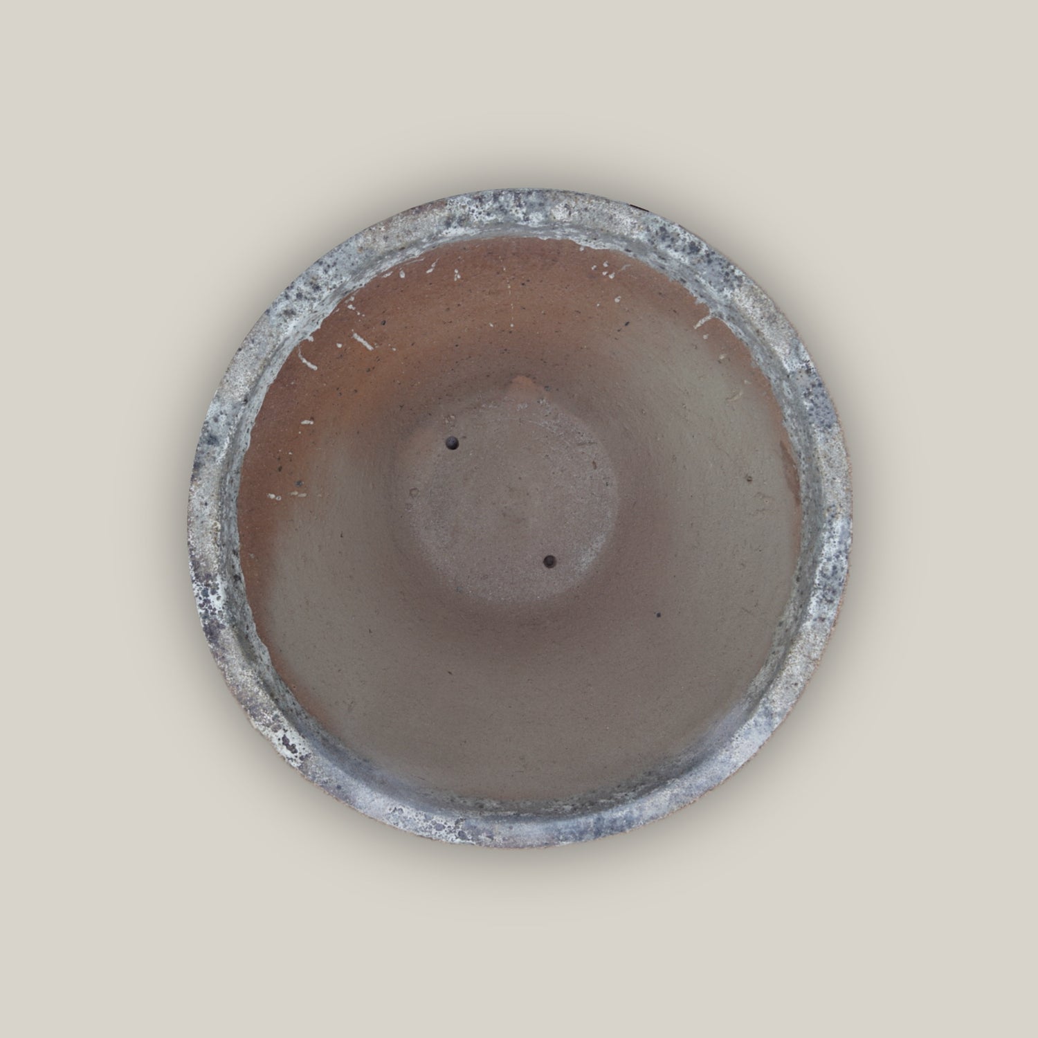 602R9 - Atlantis White Rustic Low Cone Ceramic Planter
