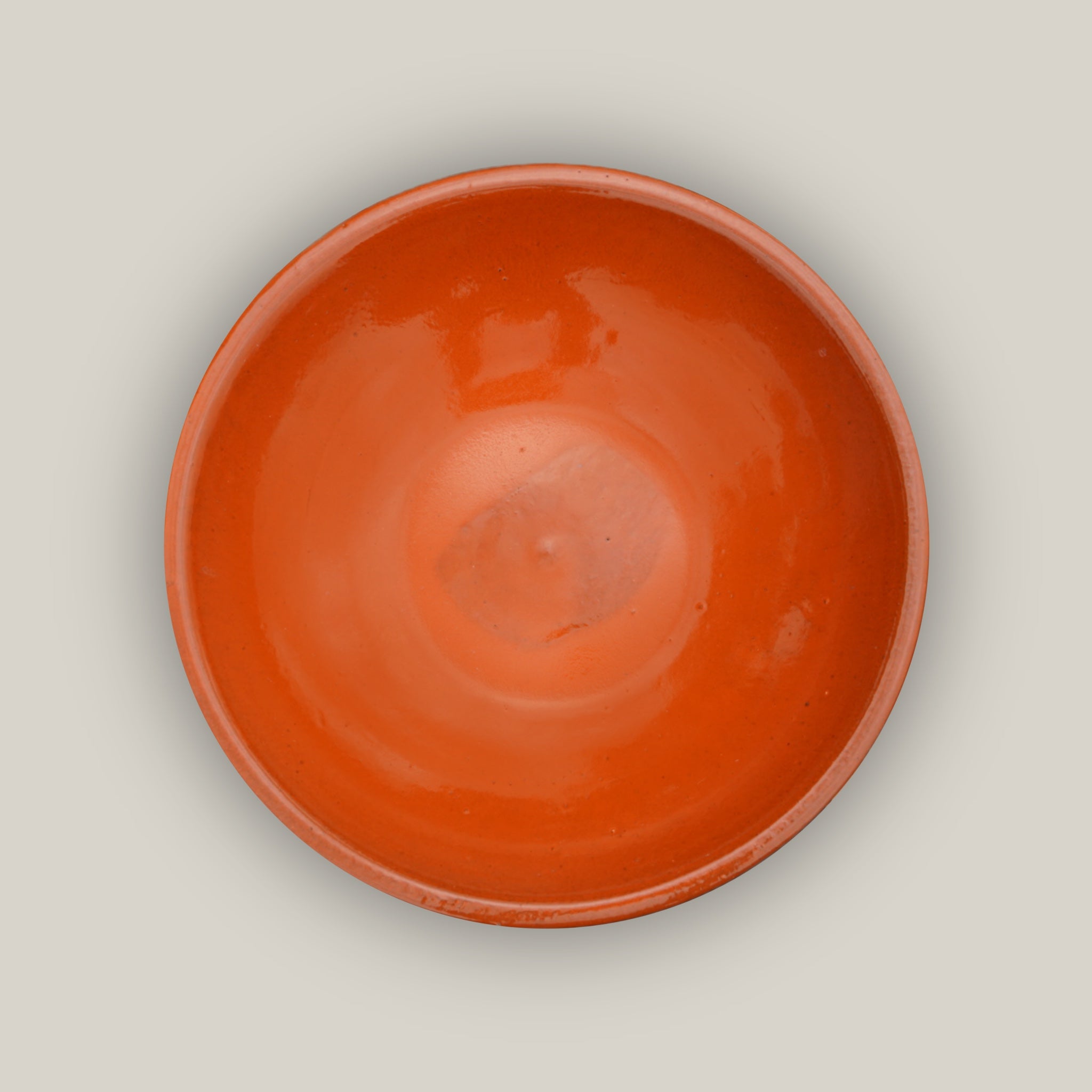 3103L36 - Atomic Orange Round Ceramic Bird Bath
