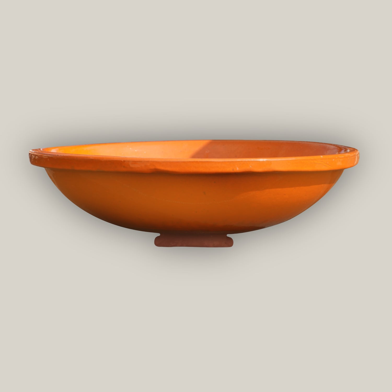 3103L36 - Atomic Orange Round Ceramic Bird Bath