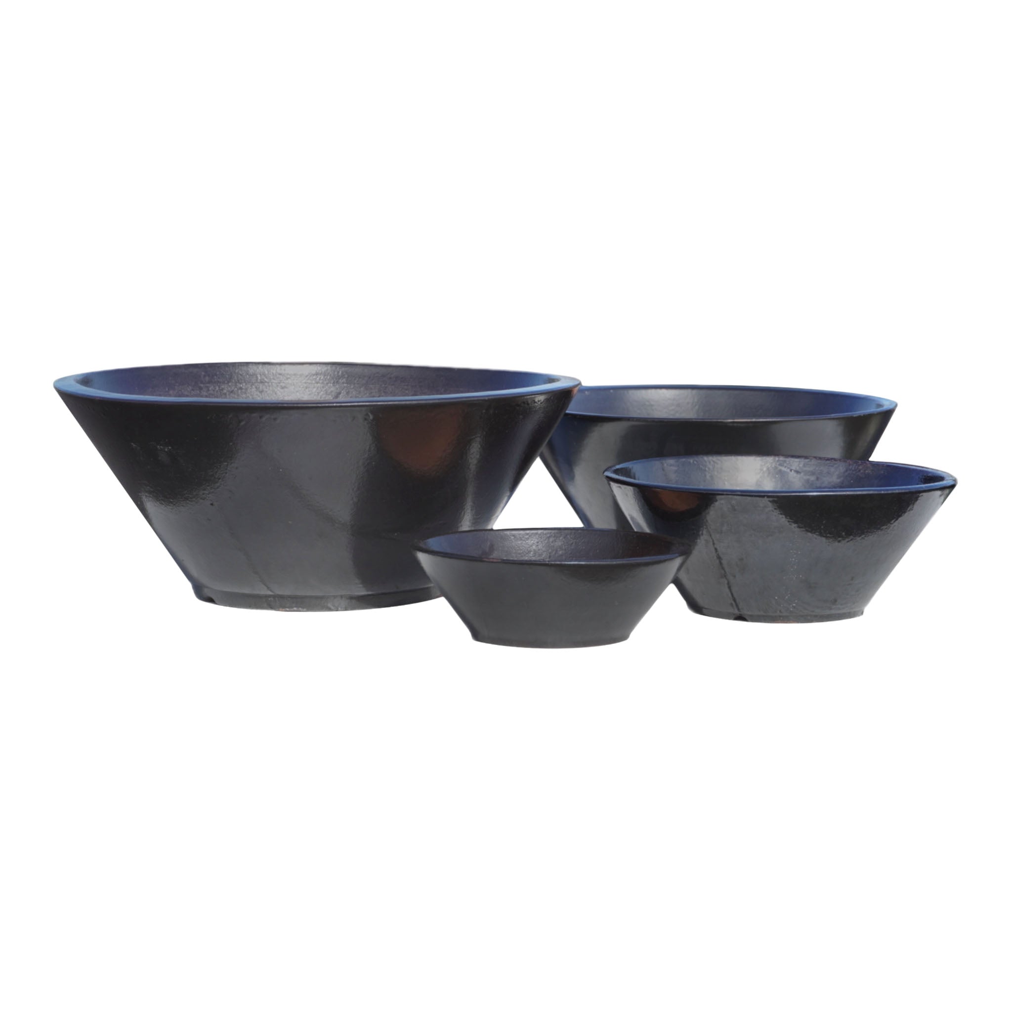 Black Low Wide Planter