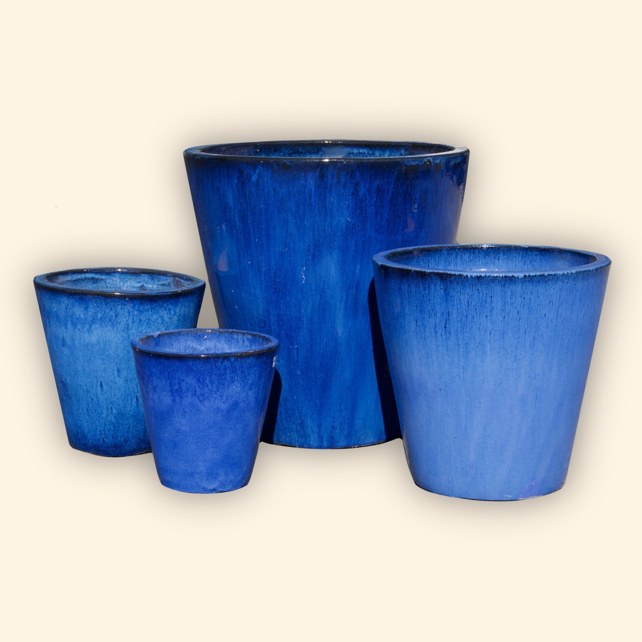 8619N8FS - Blue Large Cone Planter - FREE SHIPPING