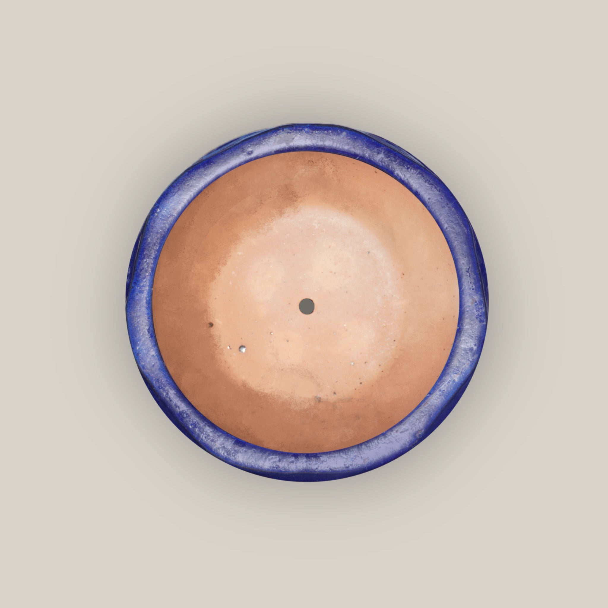 6101H47 - Blue Modern Wave Round Ceramic Pot