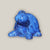 Blue ceramic turtle garden ornament