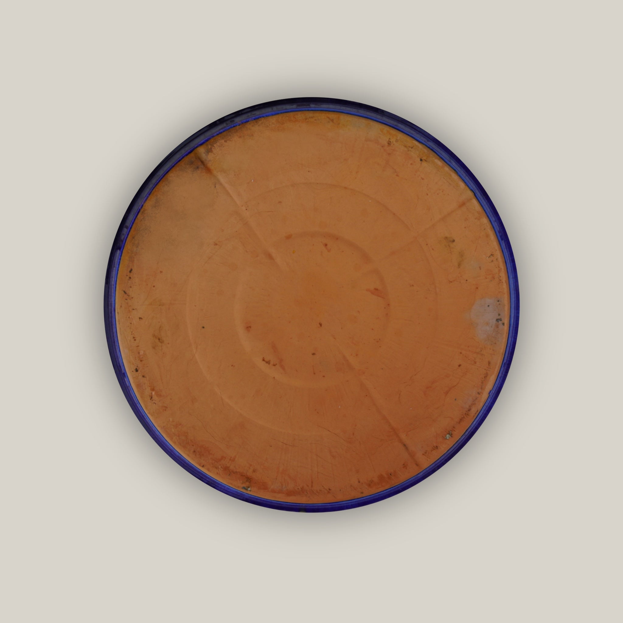 Blue Round Ceramic Saucer - Lion - Ten Thousand Pots - back