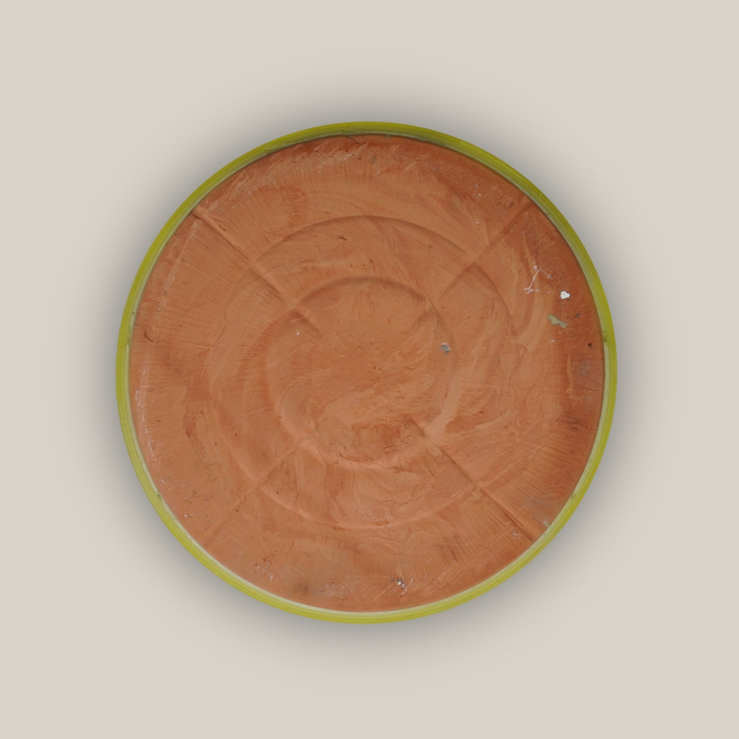 Yellow Round Ceramic Saucer - Lion - Ten Thousand Pots - bottom
