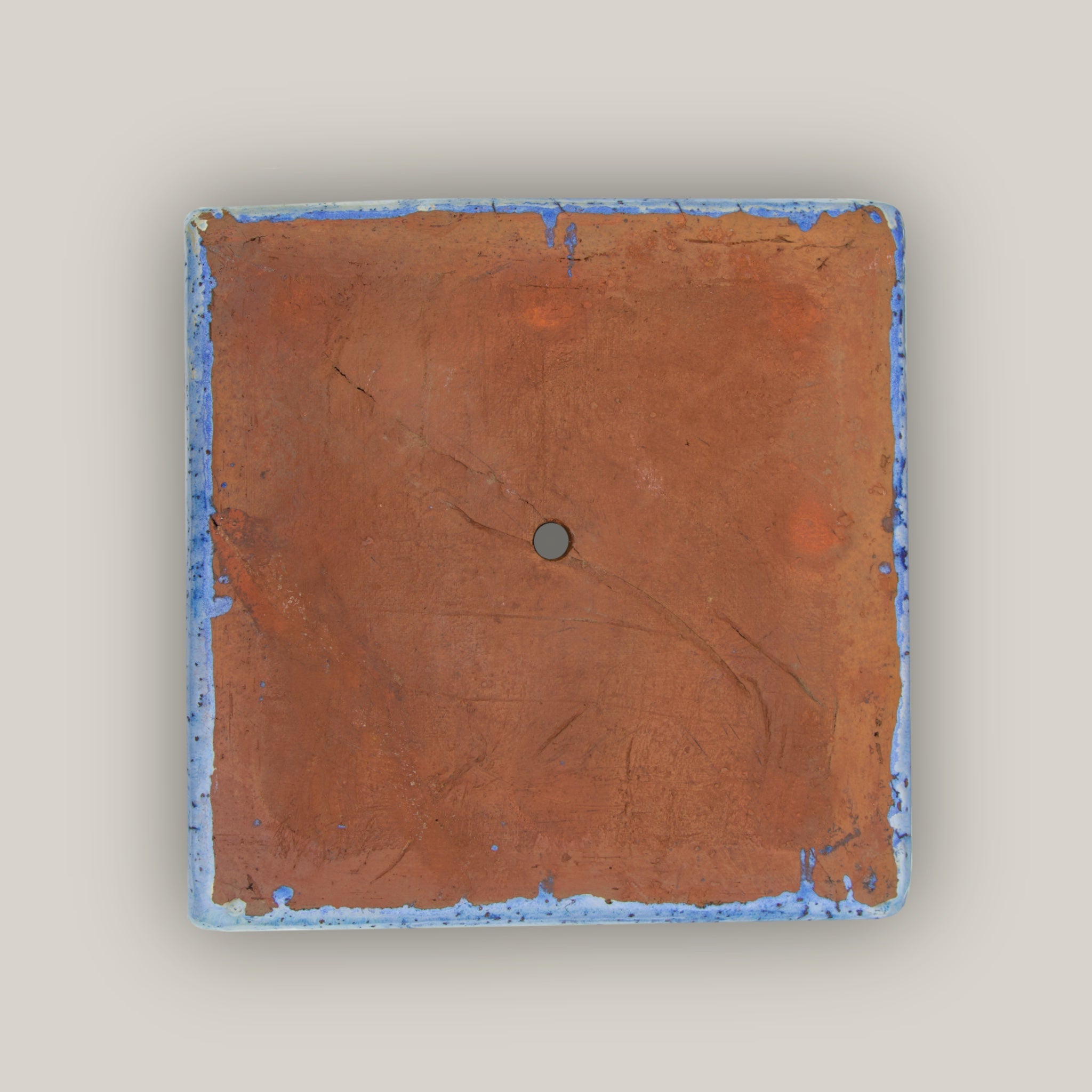 9788C45 - Ocean Blue Low Square Ceramic Planter