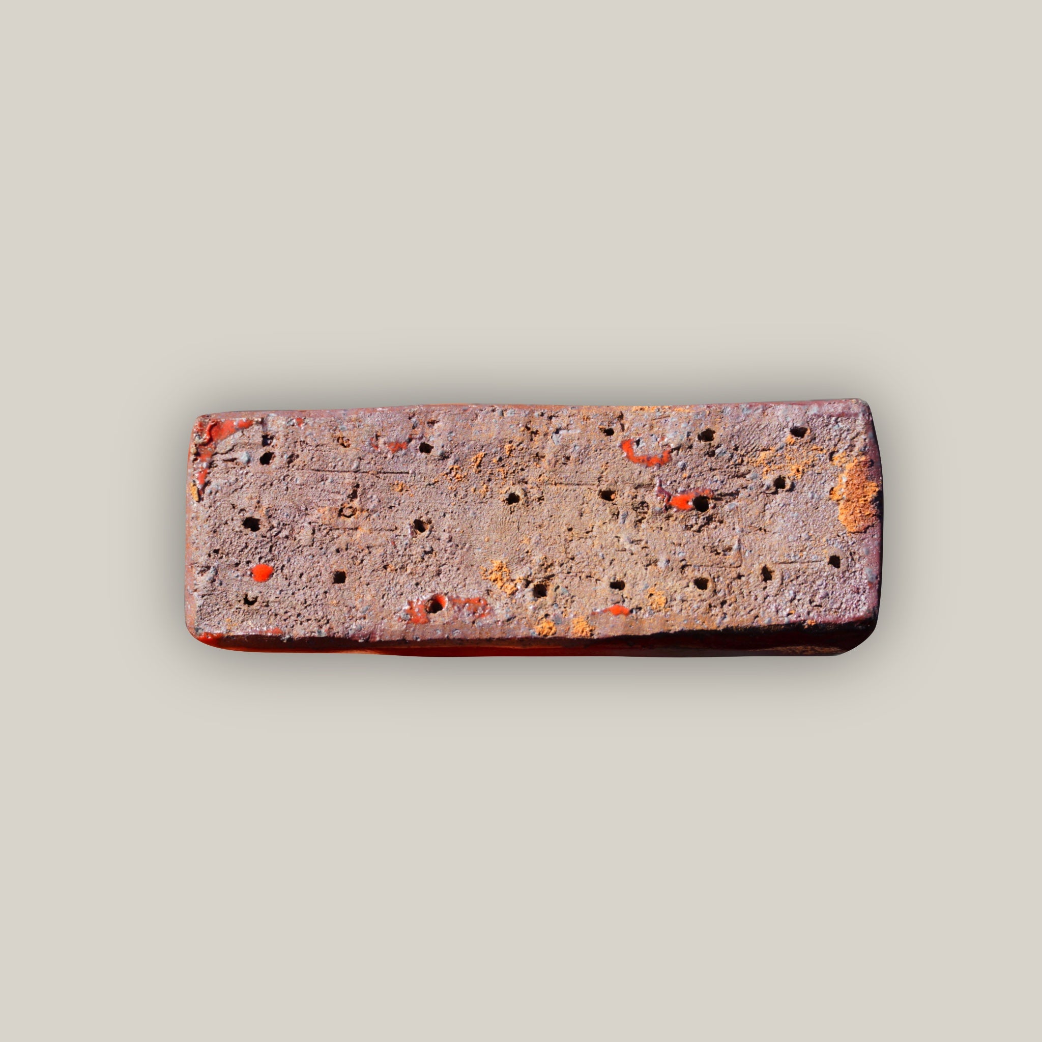 Bright Red Ceramic Bari Pot Feet - Ten Thousand Pots - bottom
