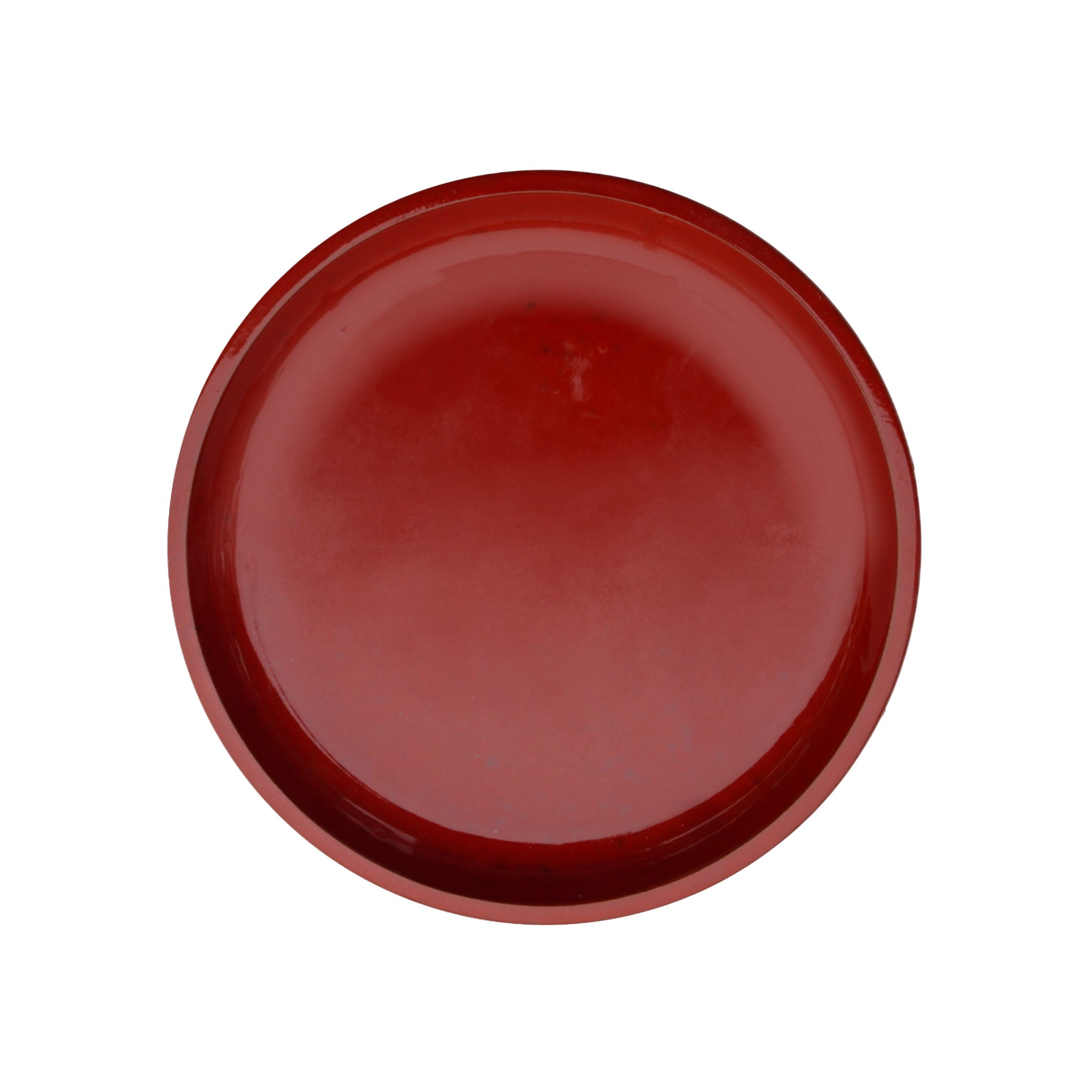 Round Chili Red Ceramic Plant Saucer