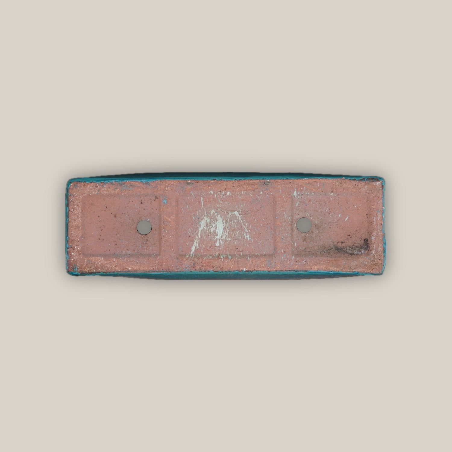 Bottom of Copper chun rectangular ceramic planter set of 3