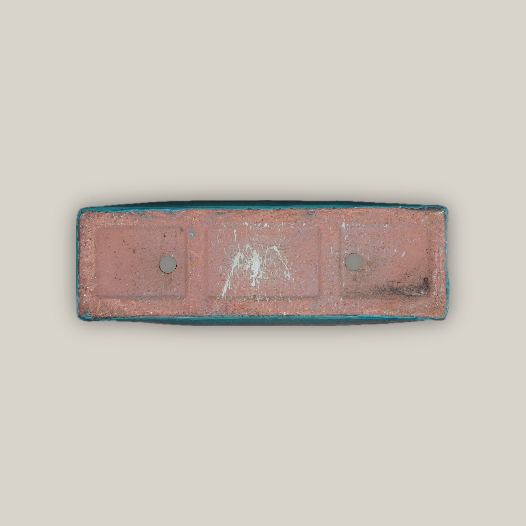 Bottom of Copper chun rectangular ceramic planter set of 3