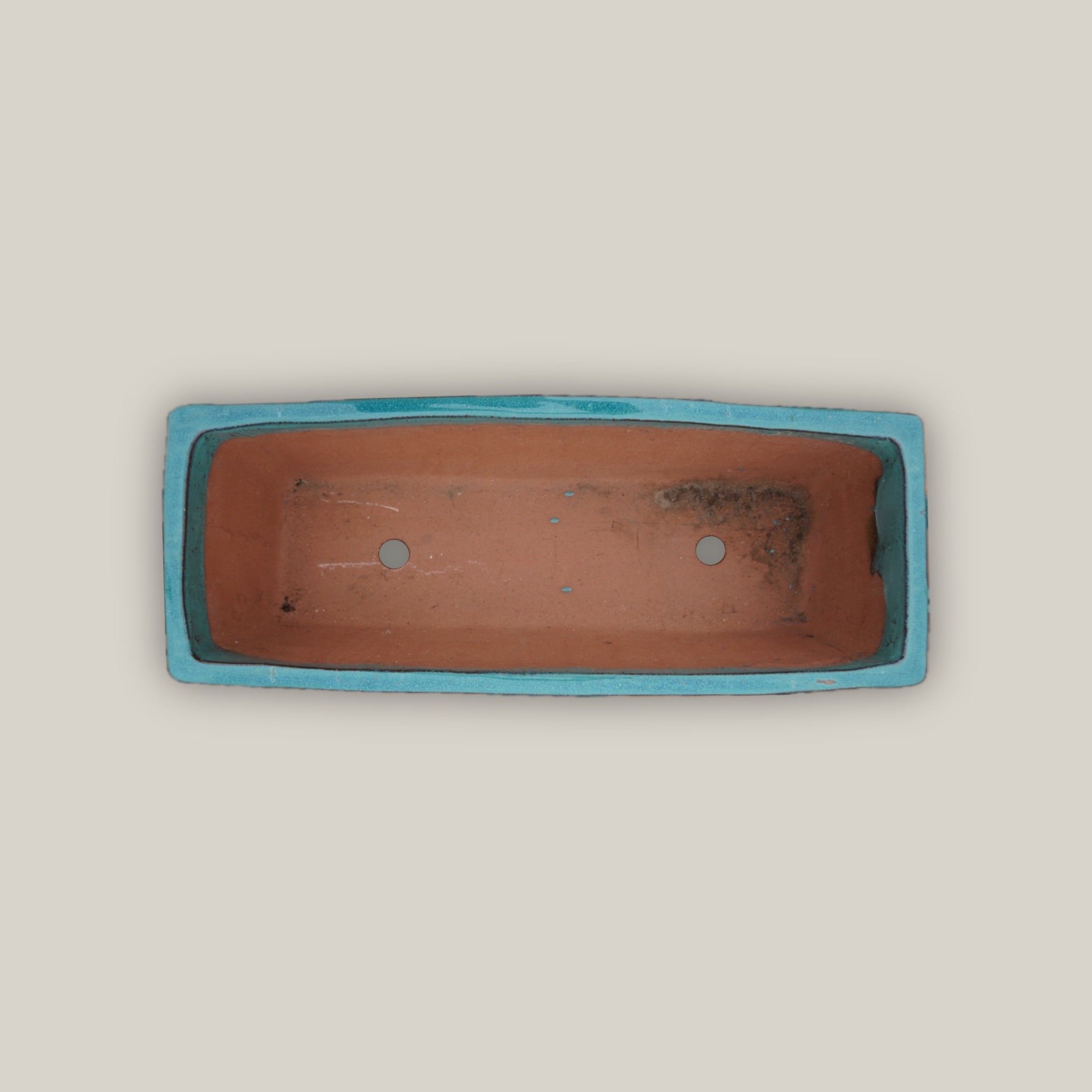 Top of Copper chun rectangular ceramic planter set of 3
