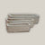 Set of 3 Rectangular cream ceramic planter