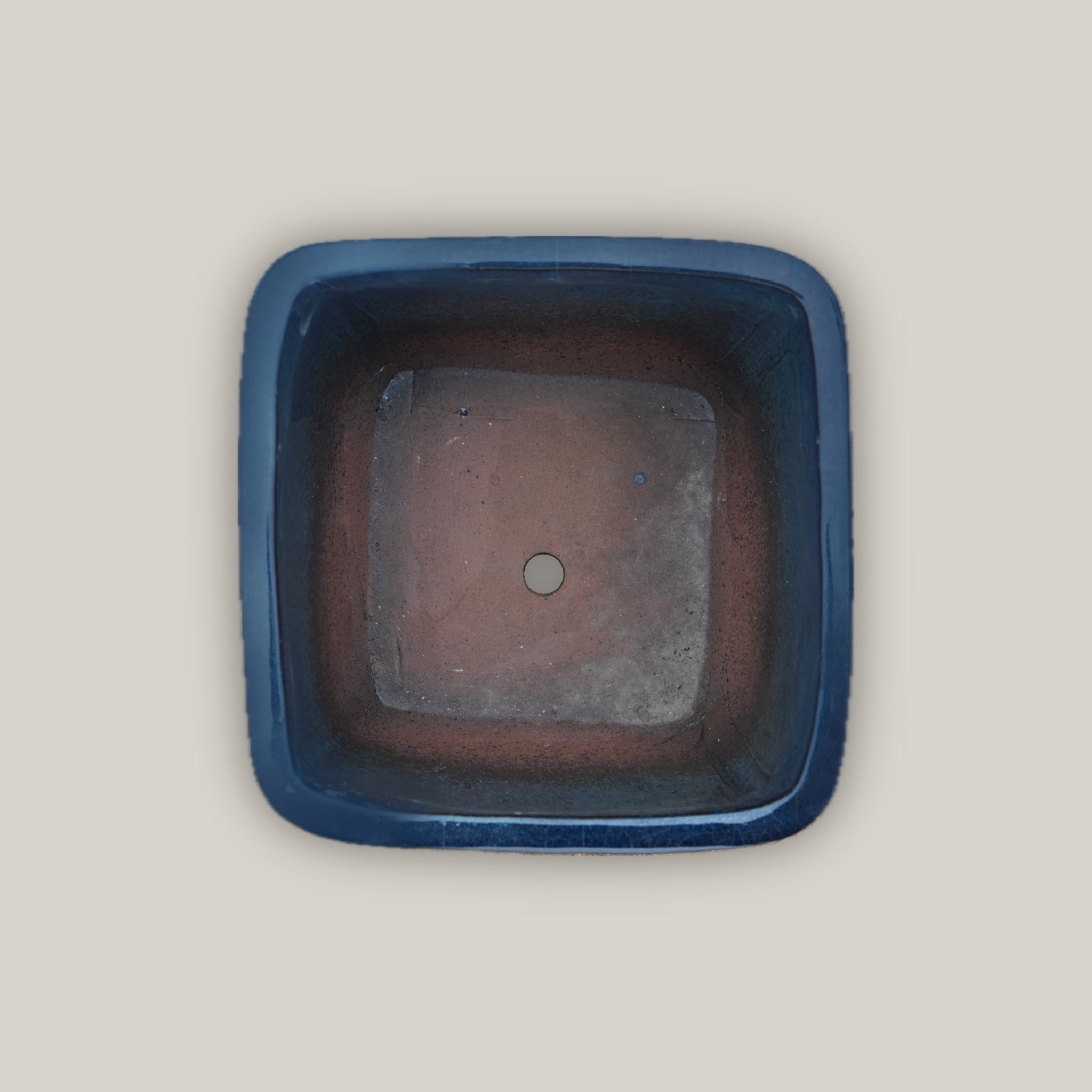 294M20 - Double Blue Ceramic Cubed Flowerpot